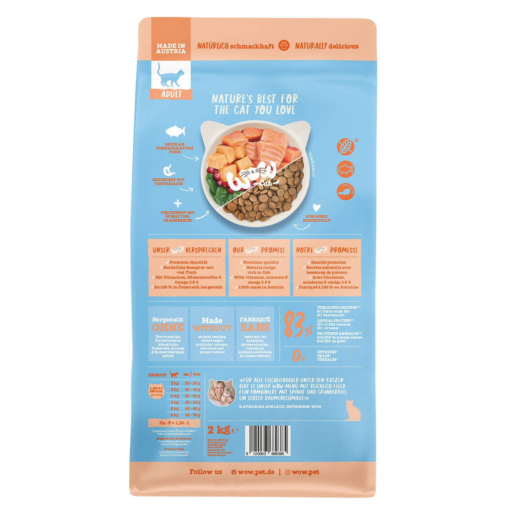 WOW Cat Adult mit Lachs, 2kg