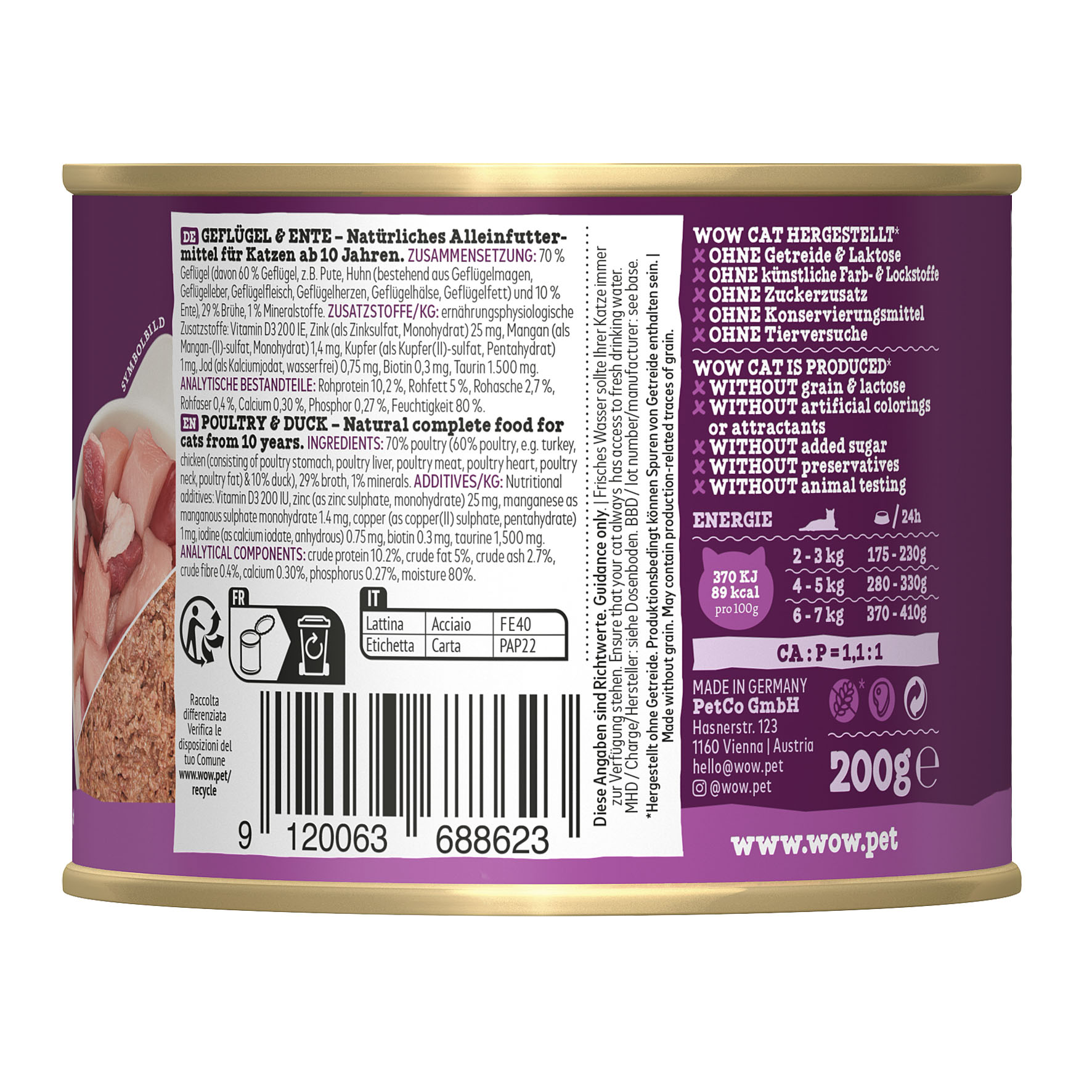 WOW Senior Volaille & Canard, 200g