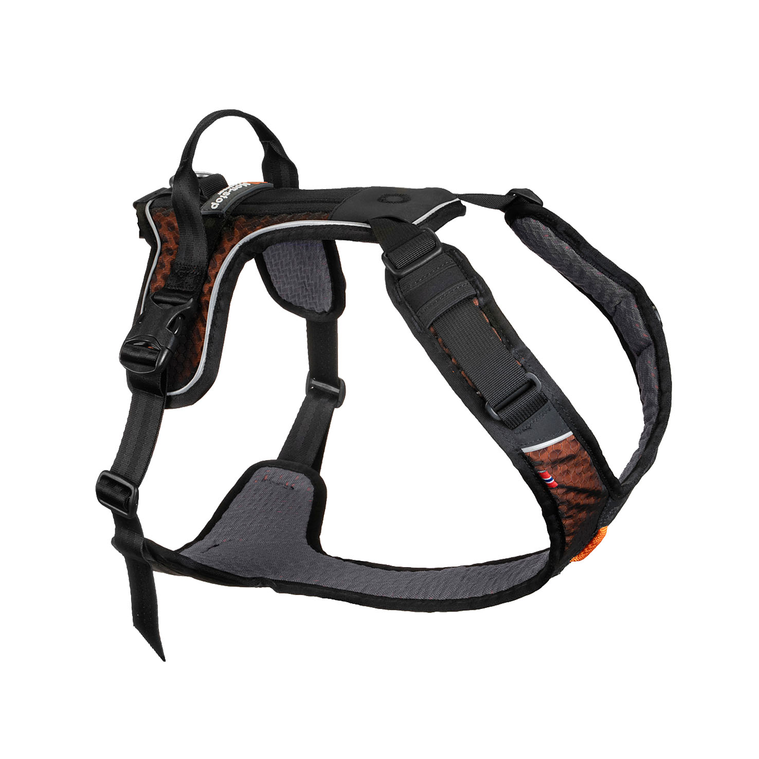 Rock - Harnais noir, taille M : tour de cou : 43-60 cm, tour de poitrine : 58-84 cm