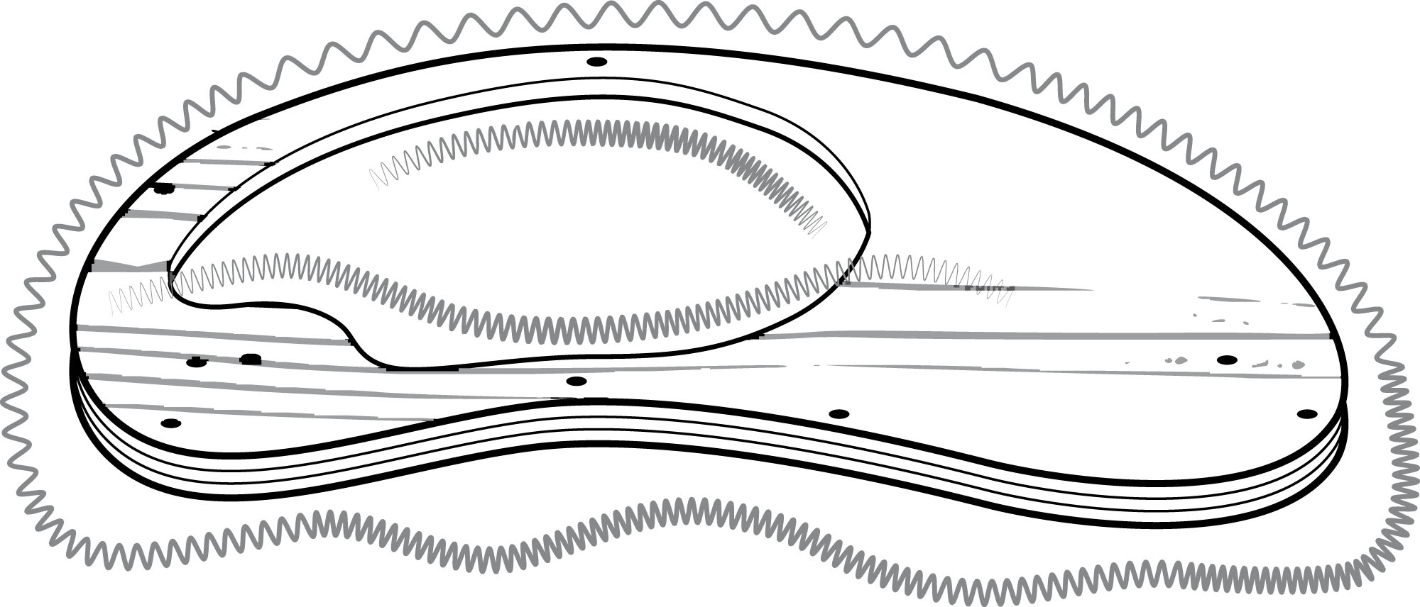 SP Living Niere mit Mulde, 75x45x2cm
