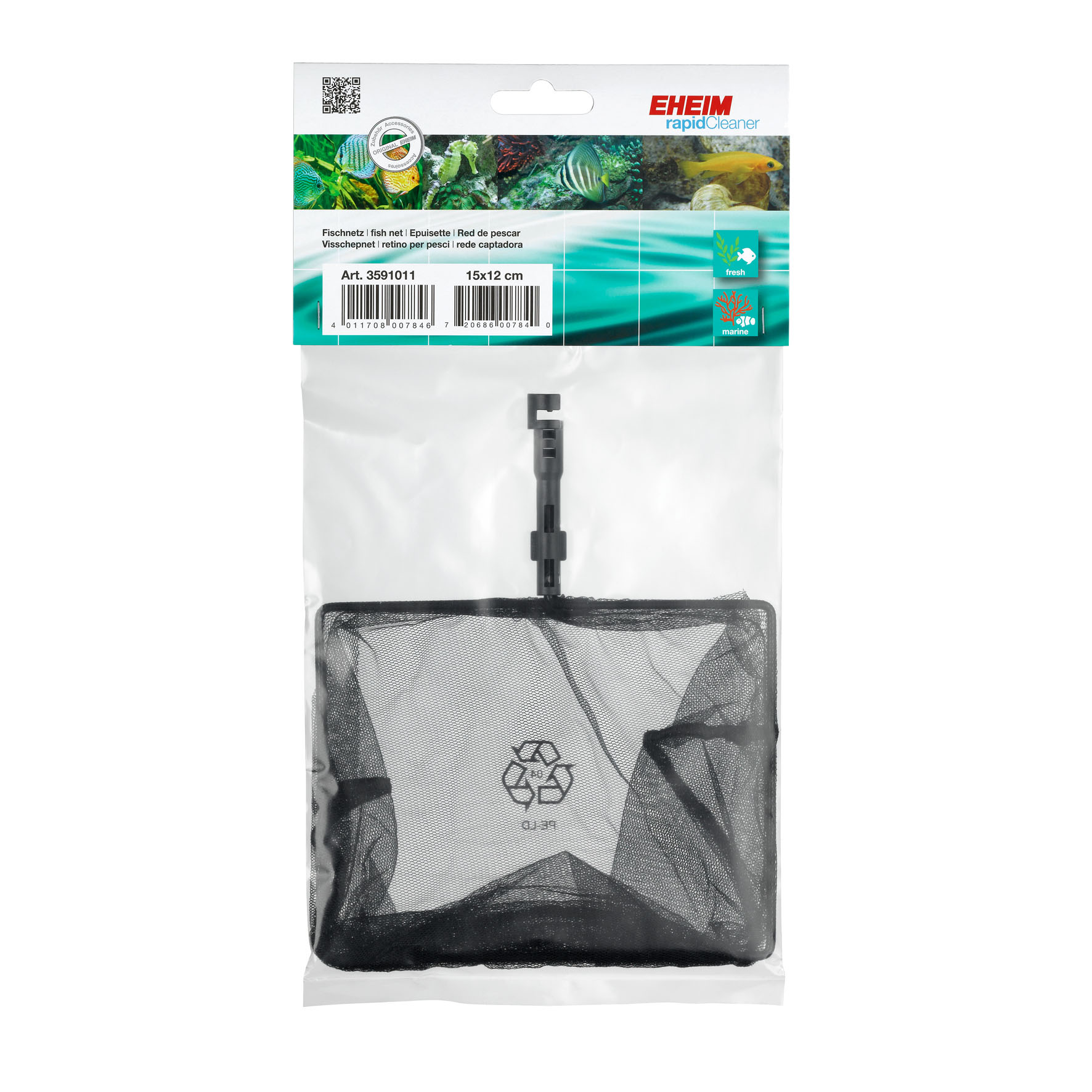 Fischnetz für Eheim rapidCleaner, 15x12cm