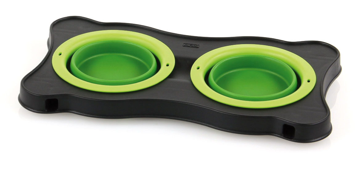 swisspet Doppelnapf Henry, 2x60ml, grün