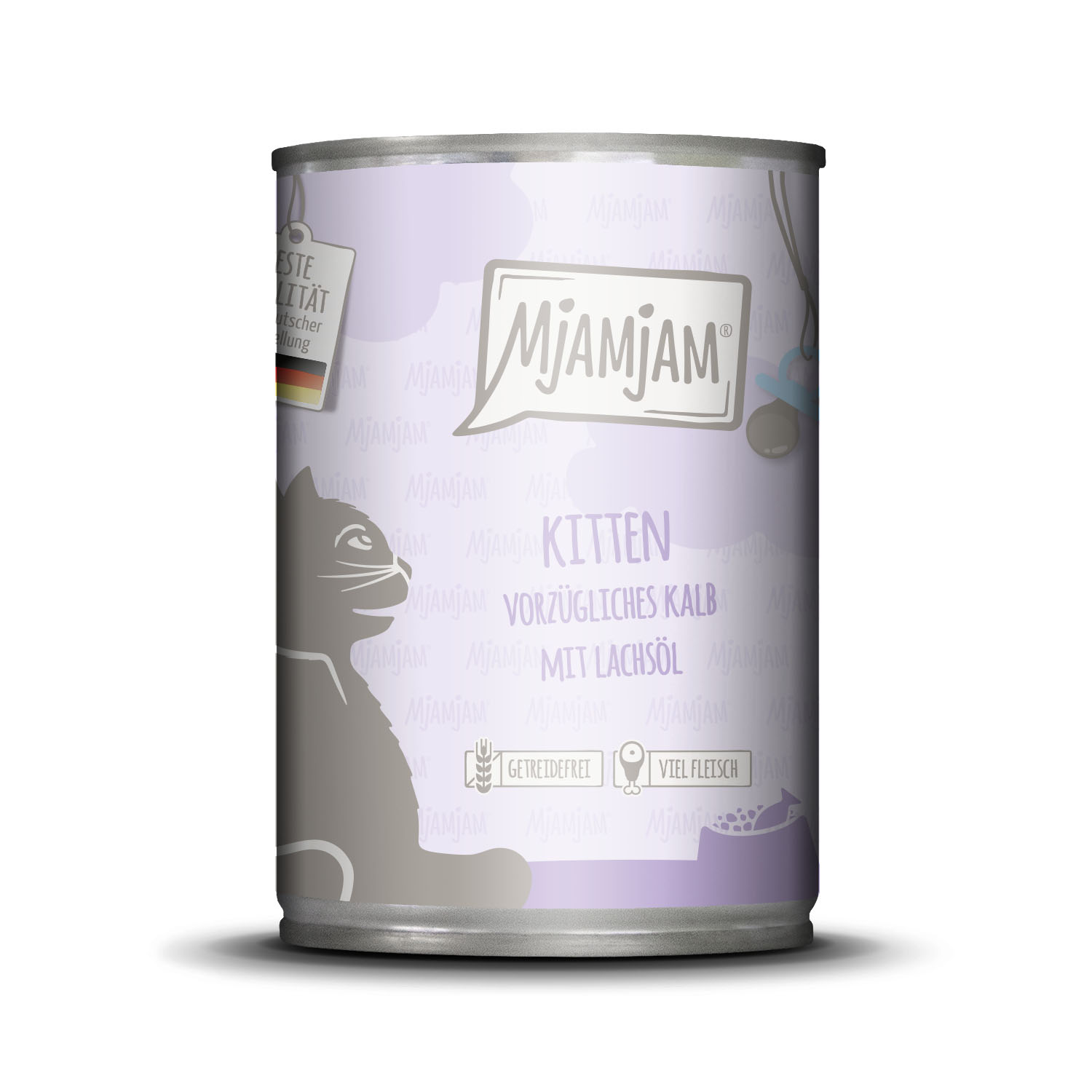 MjAMjAM Kitten Vitello & Olio di salmone, cibo umido per gattini, 400 g