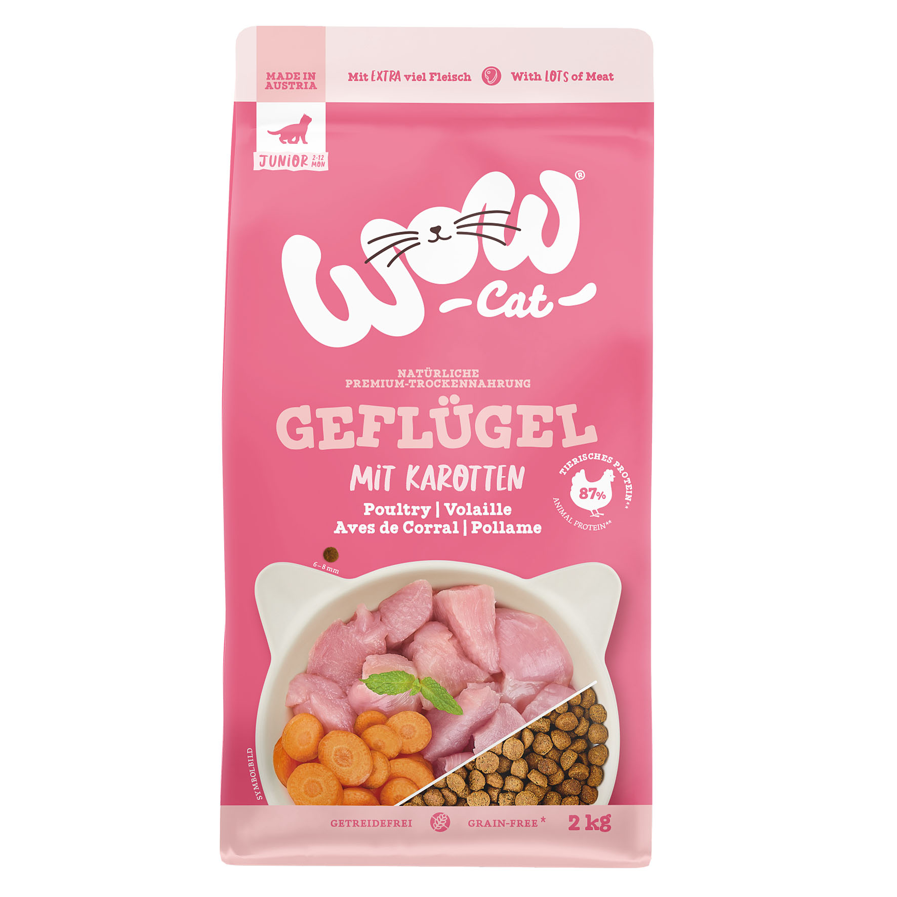 WOW Cat Junior mit Geflügel, 2kg