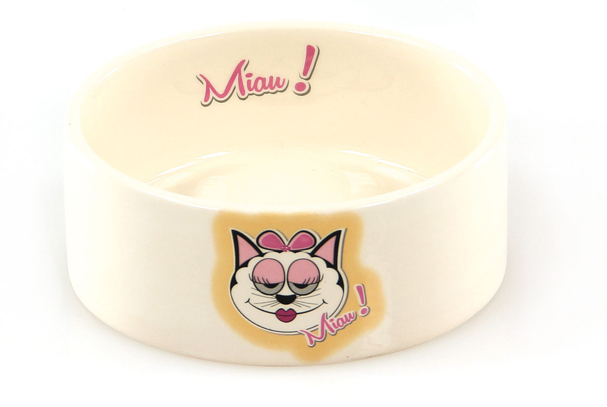 swisspet écuelle en céramique CAT MIAU, S ø 12.5x4.5cm, 300ml