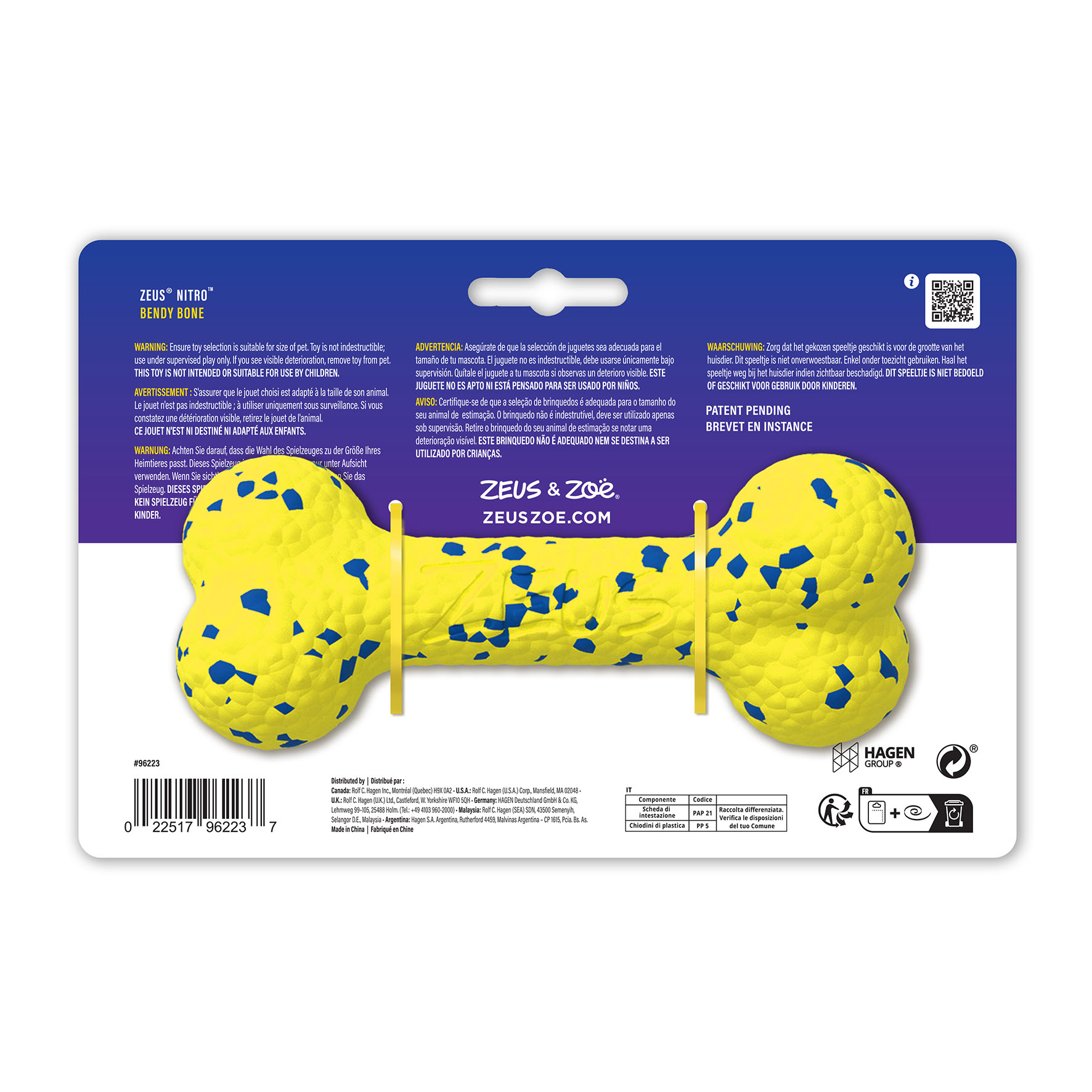 Zeus Nitro Knochen, 16 cm, gelb