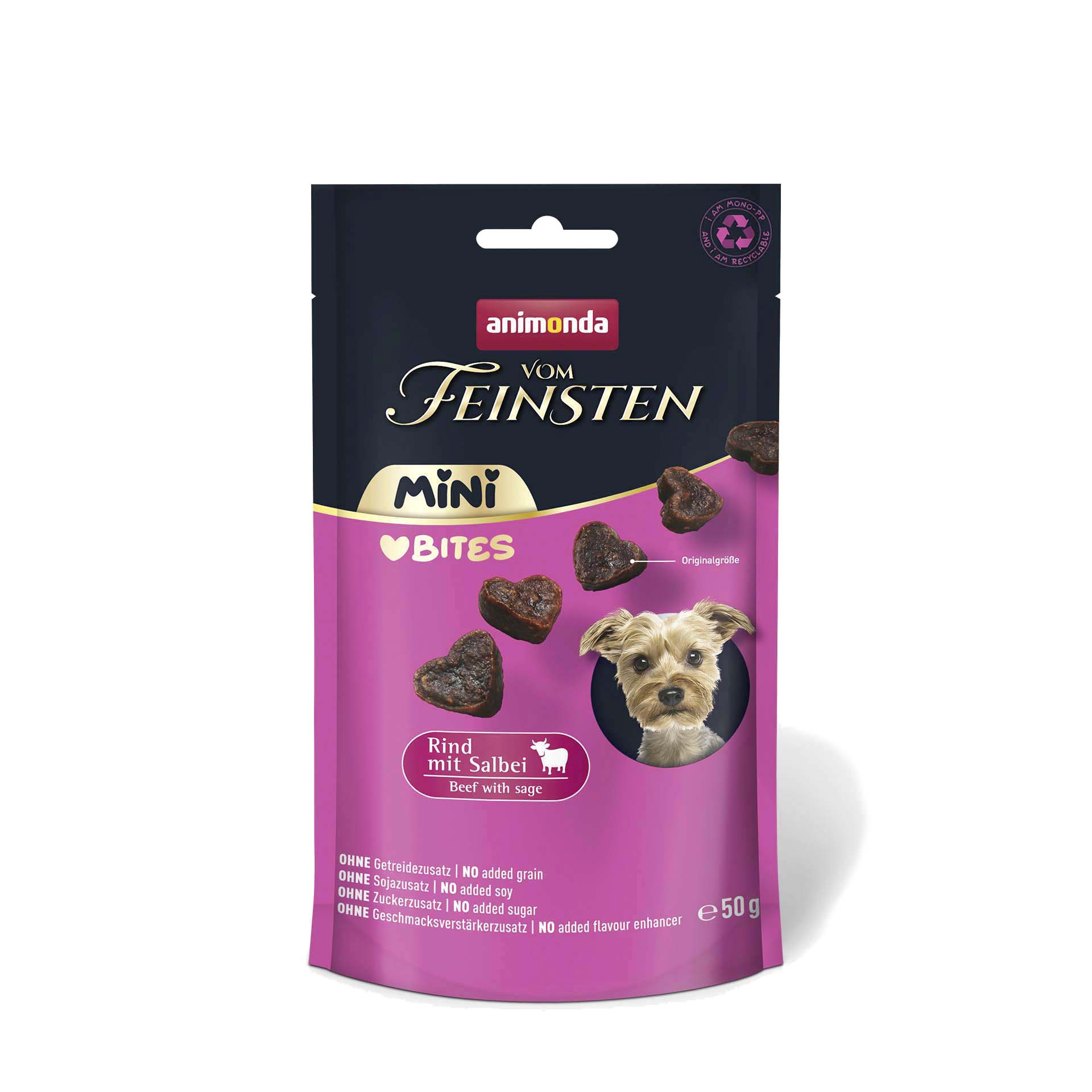Animonda vom Feinsten Adult Mini Love Bites Rind mit Salbei, 50g Animonda vom Feinsten Adult Mini Love Bites Rind mit Salbei, 50g