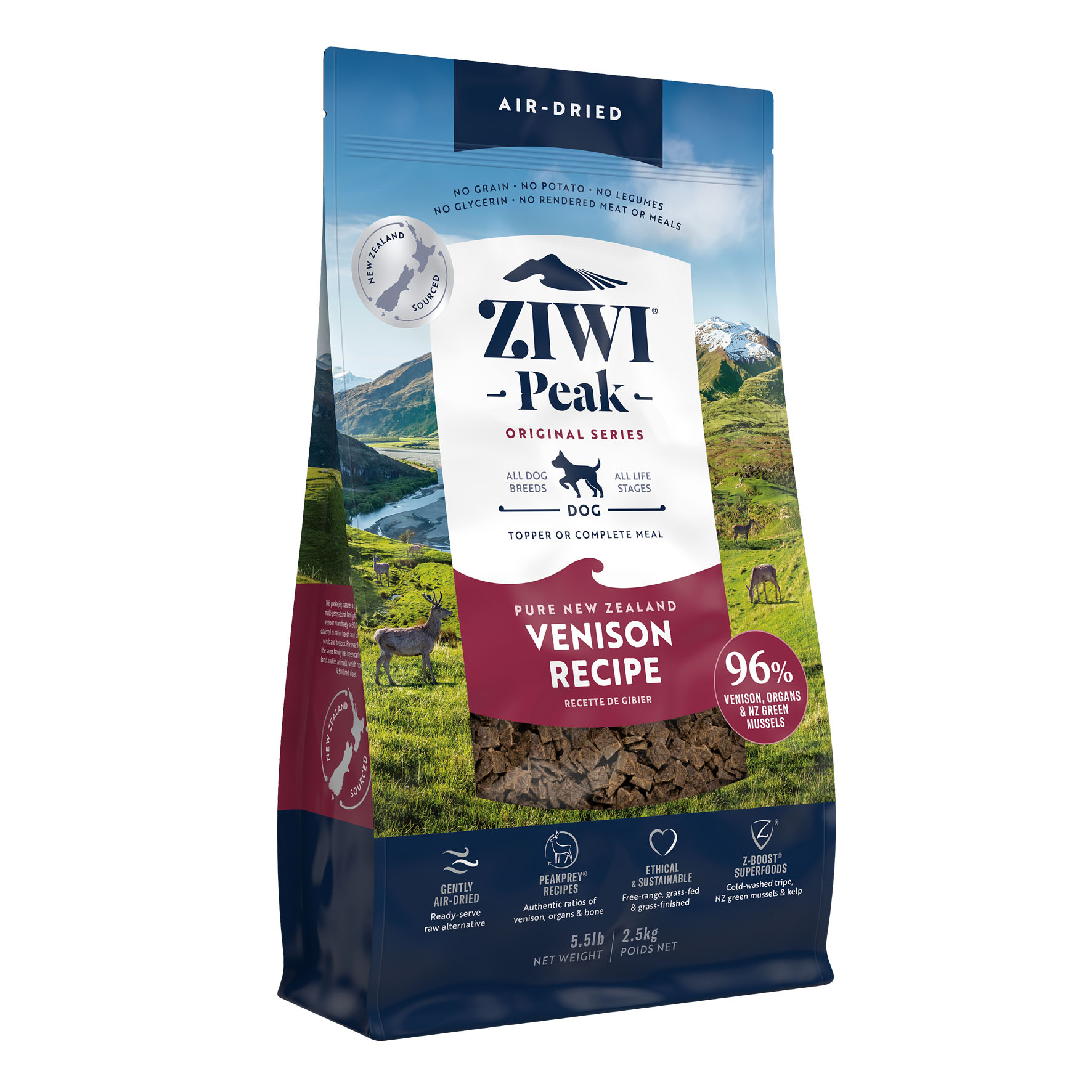 Ziwi Peak Original Air Dried Venison, 2.5kg