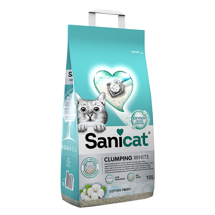 SANICAT Clumping White Cotton fresh 10L