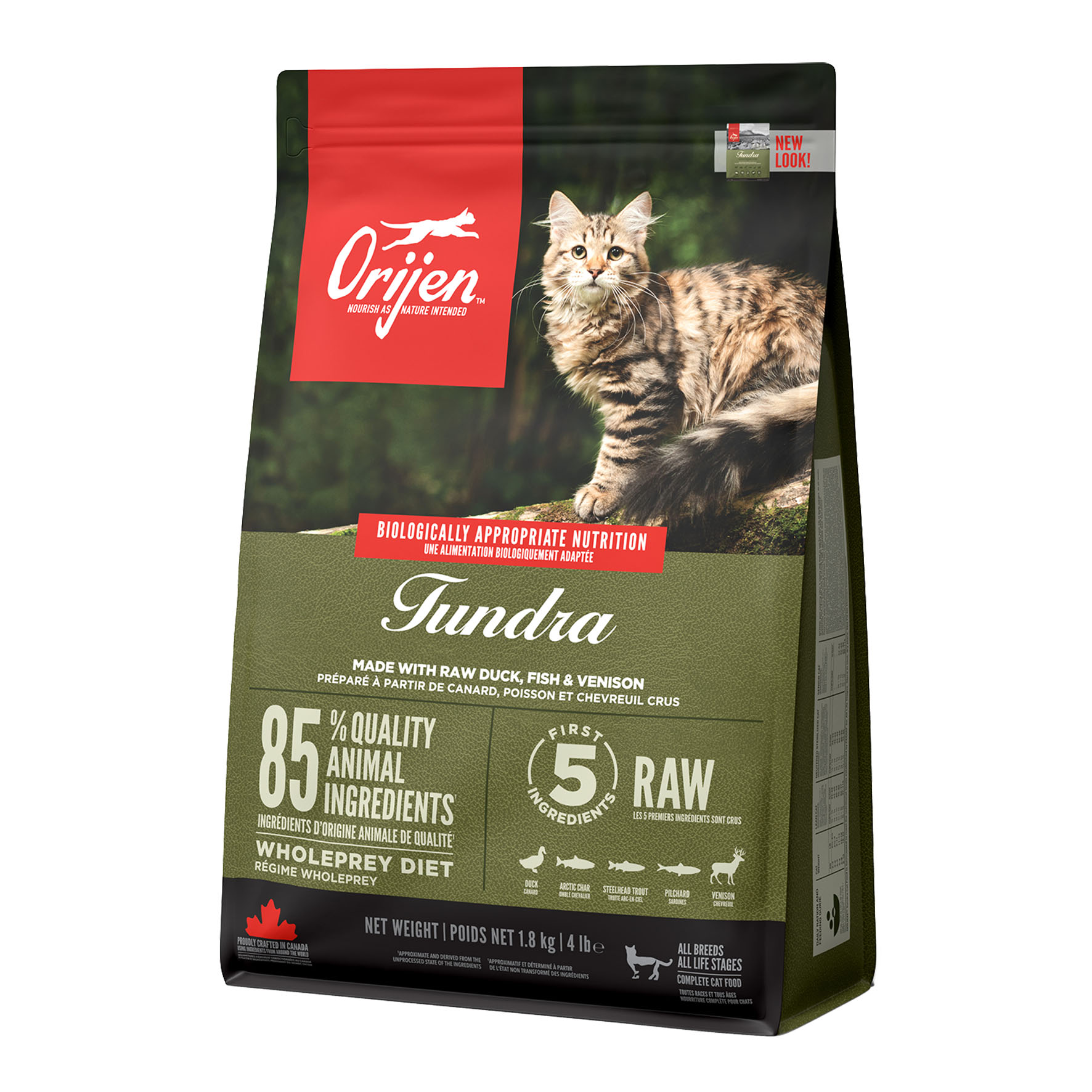 Orijen Cat Tundra, con anatra, pesce e selvaggina, 1.8 kg