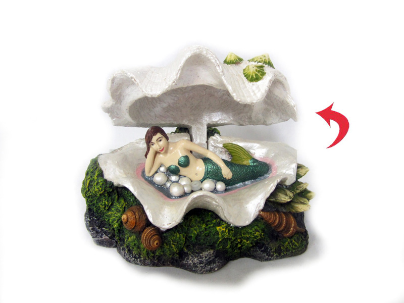 Amazonas Dekor Muschel mit Meerjungfrau