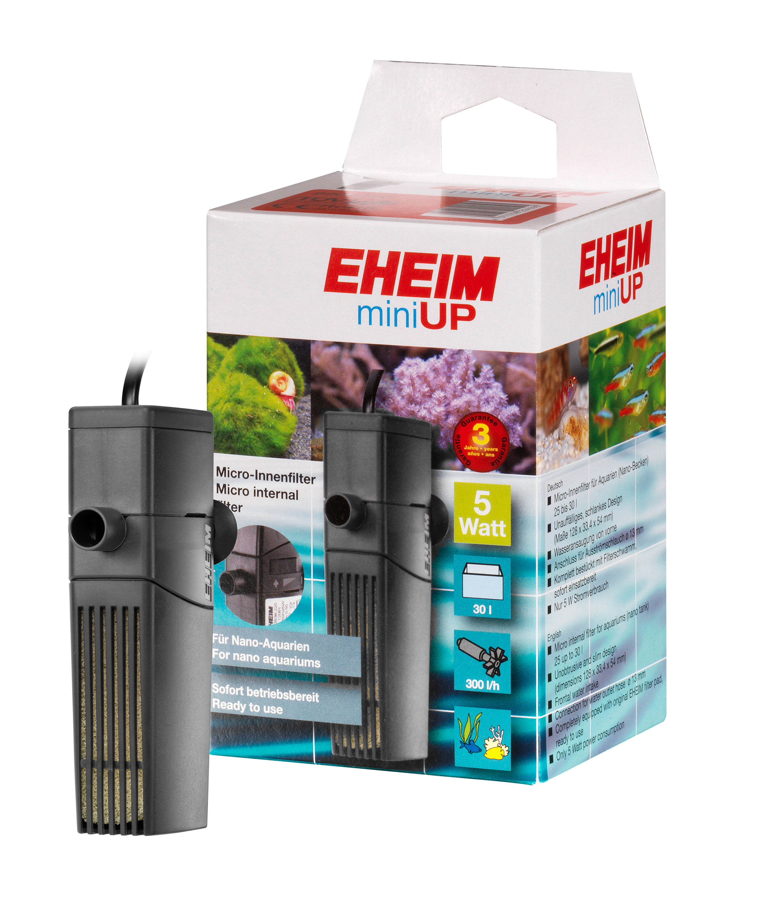 Eheim Innenfilter miniUP 300l/h, 5W, 3.34x5.4x12.8cm Eheim Innenfilter miniUP 300l/h, 5W, 3.34x5.4x12.8cm