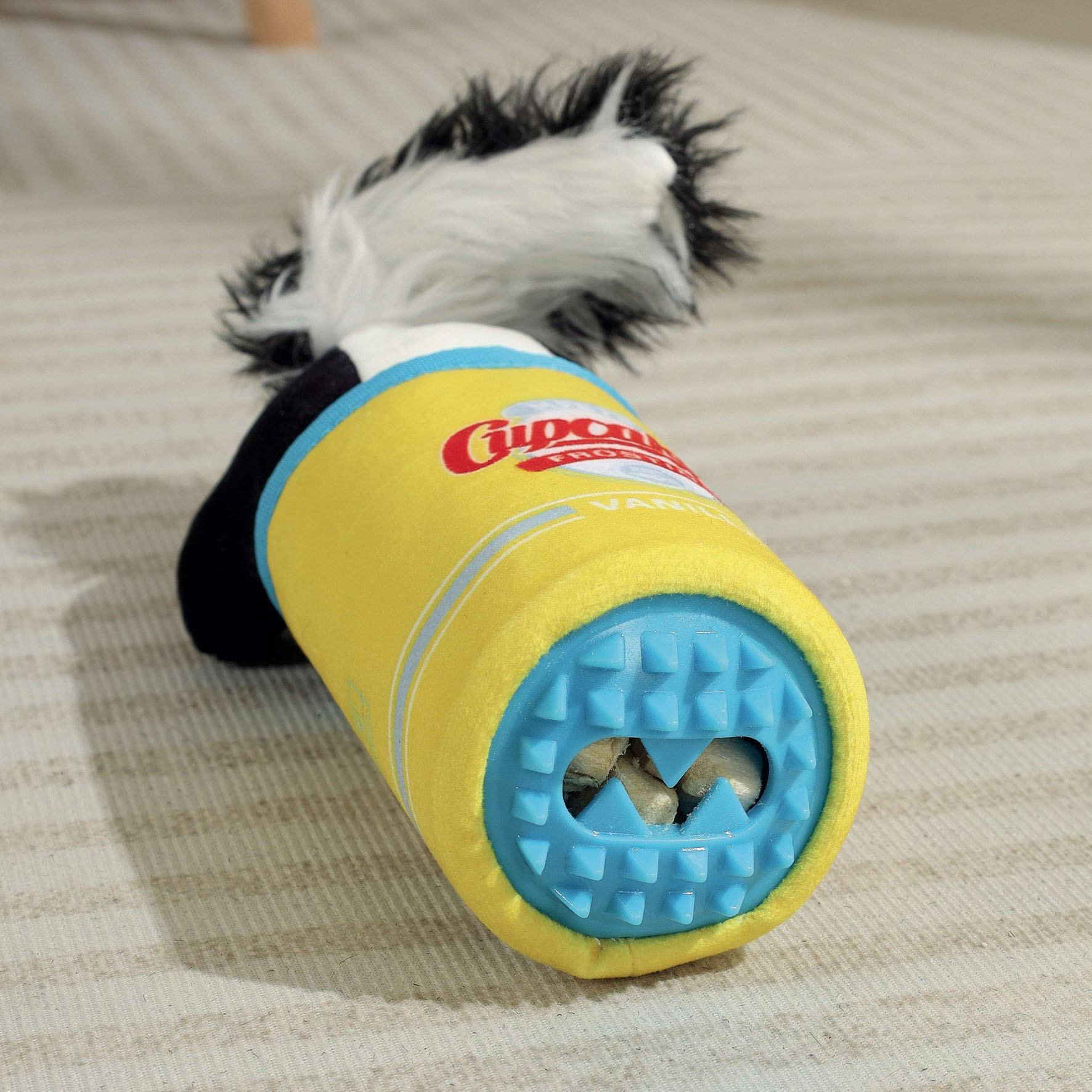 M-Pets Hundespielzeug Fran, Gelb & Blau, 10,5 x 7 x 22 cm