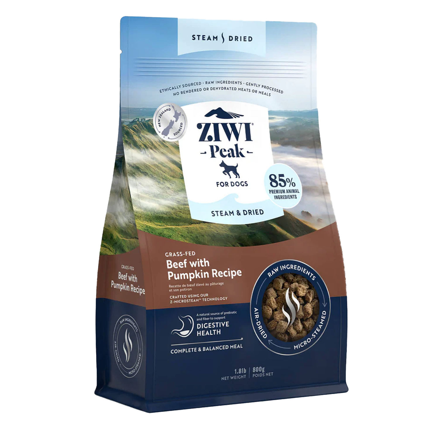 ZIWI Steam&Dried Rind&Kürbis, 800g