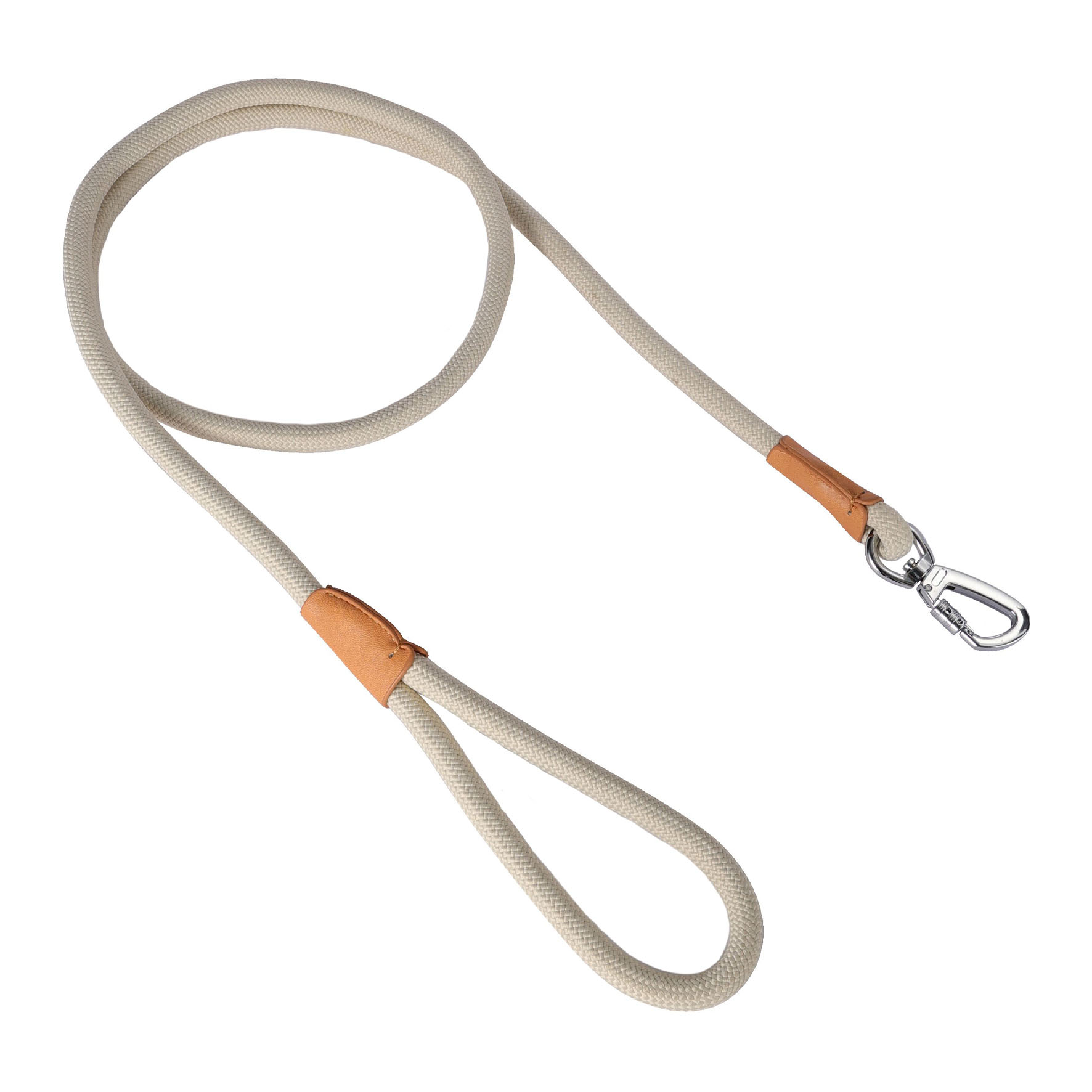 M-Pets Hundeleine & Halsband 2in1 S, weiss, 12mm/150cm