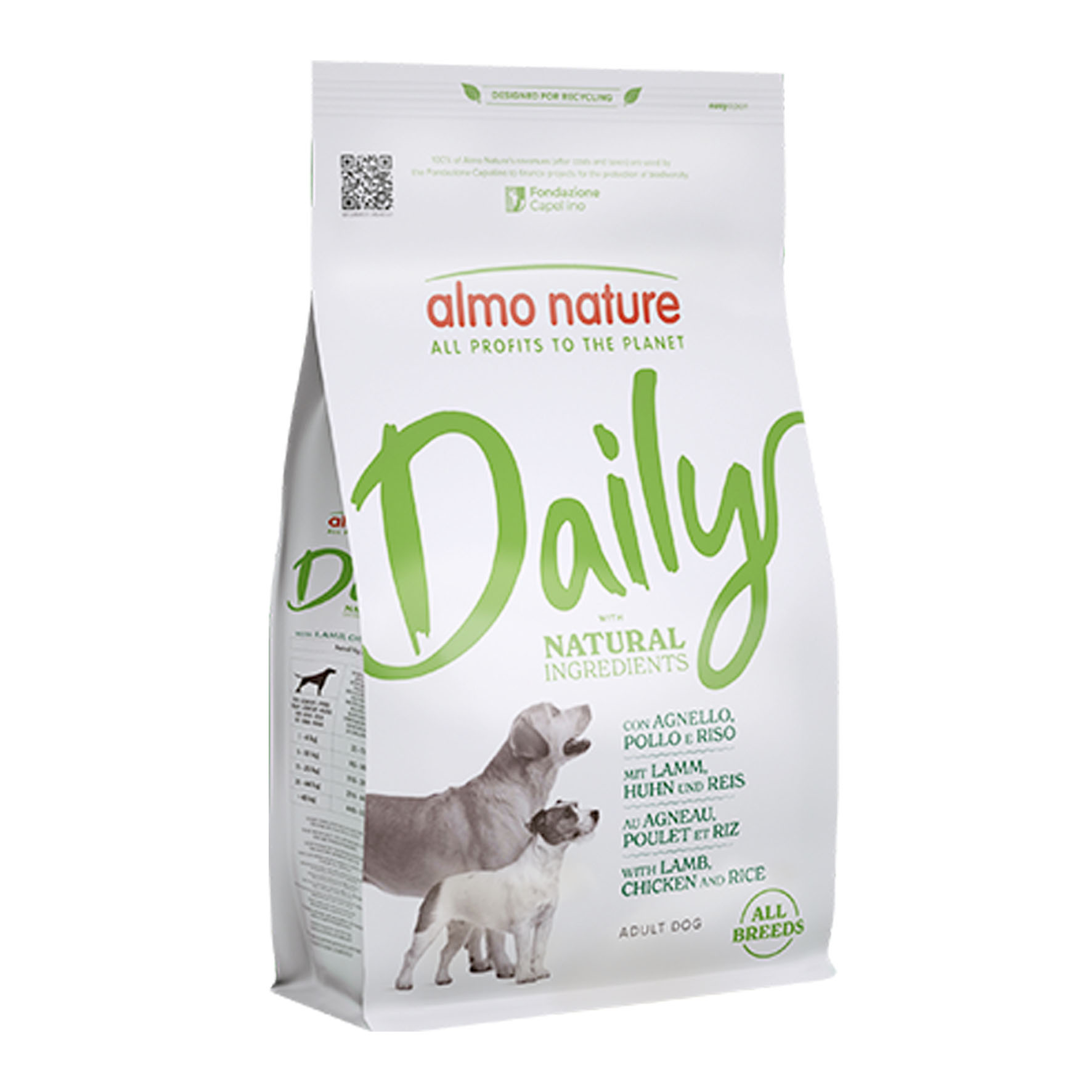 Almo Dog Daily Adult - Agneau & riz, croquettes pour chiens, 1,2 kg