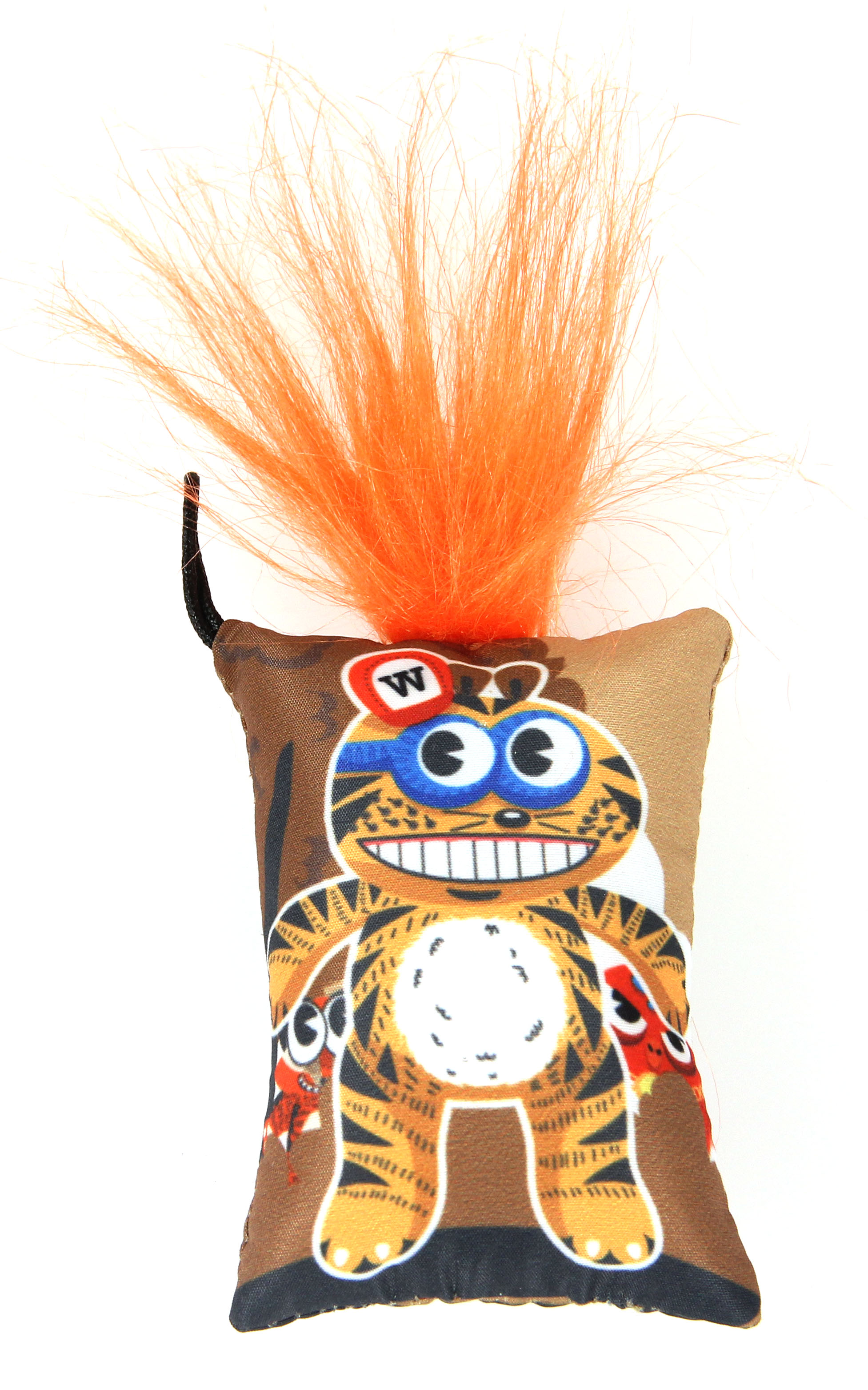 swisspet Punky-Kissen, mit Katzenmotiv, braun