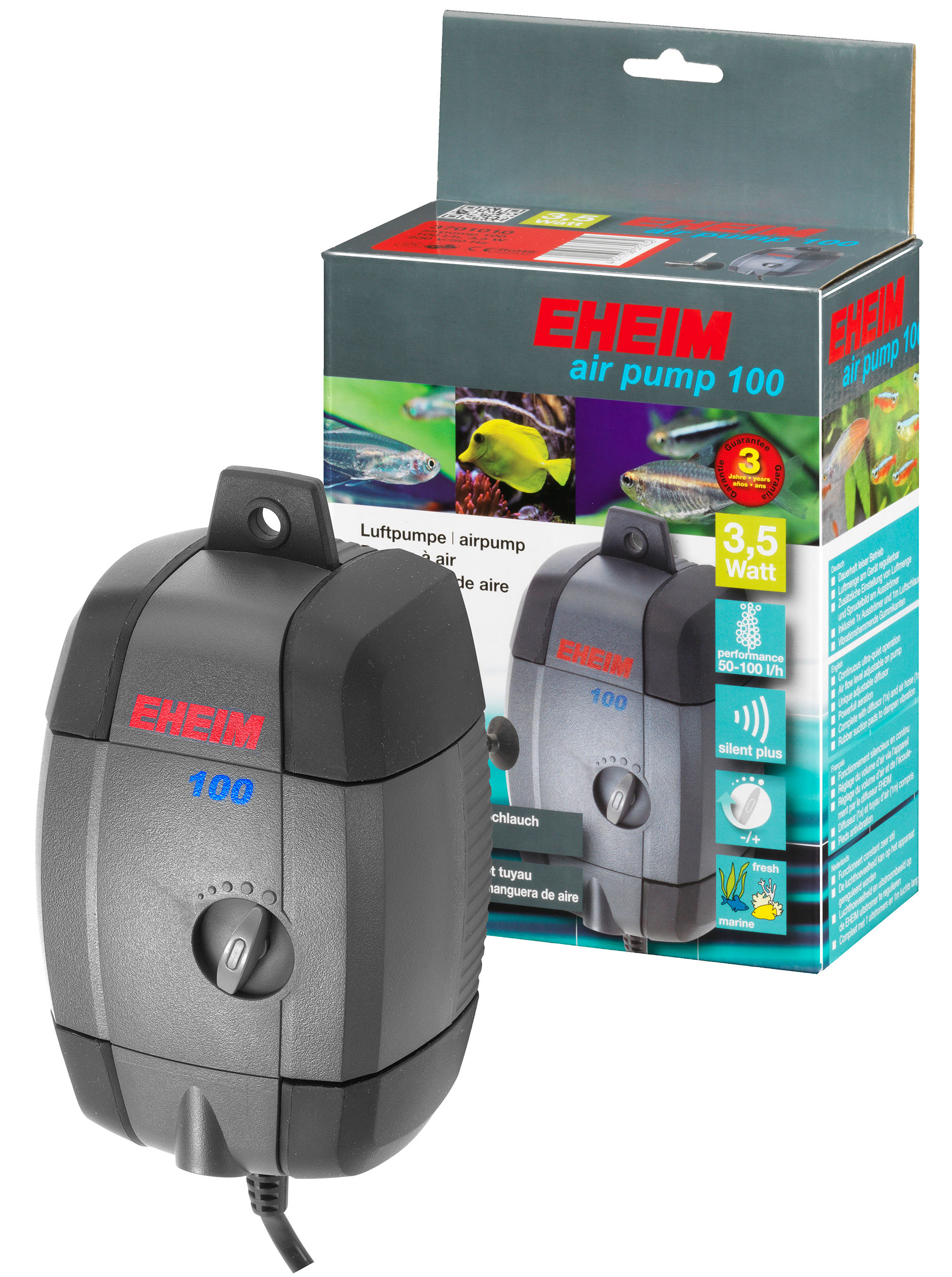Eheim Luftpumpe, air pump 100, 300l/h, 3,5W, 2.0 Hmax m