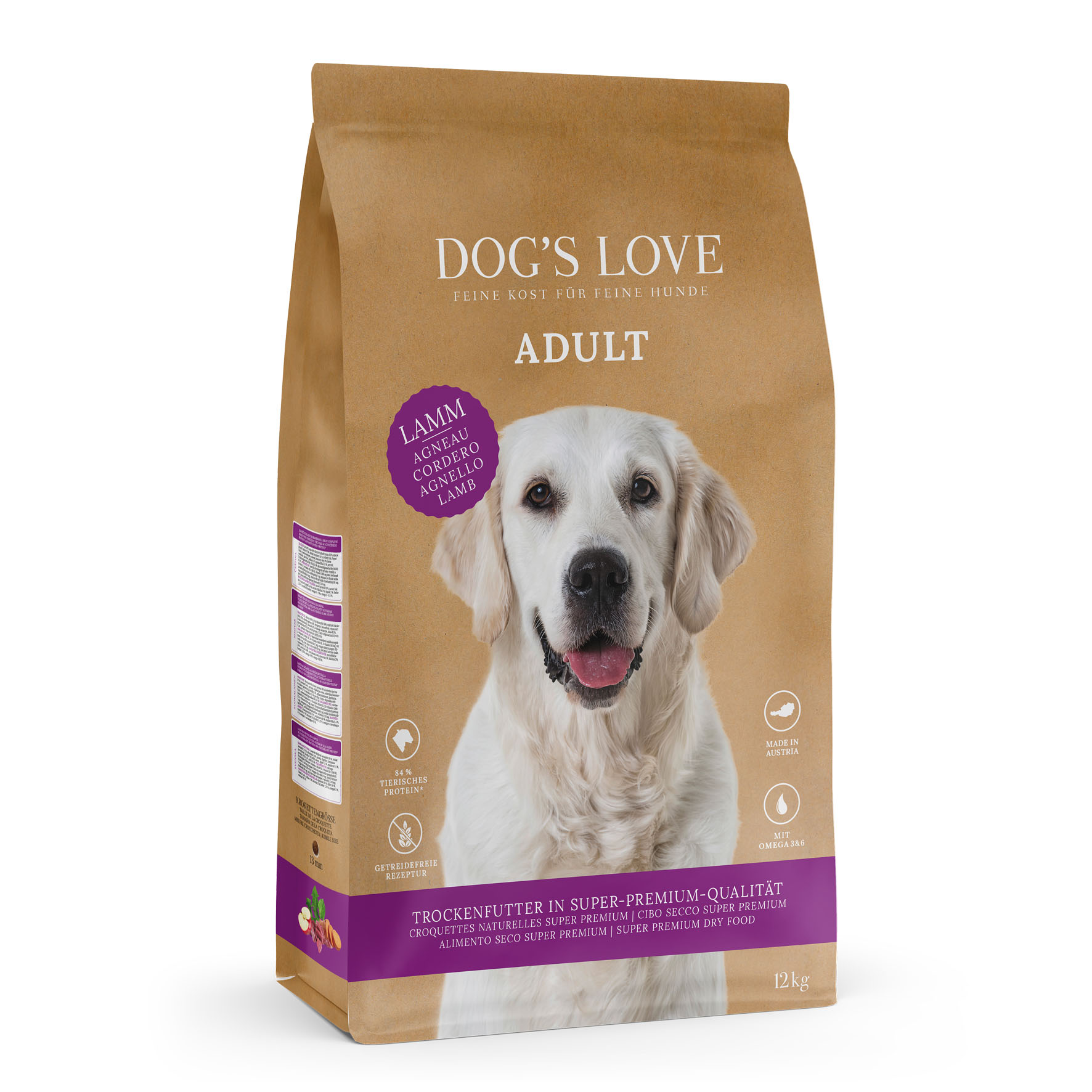 DOG'S LOVE Lamm, Süsskartoffel & Minze, 12kg