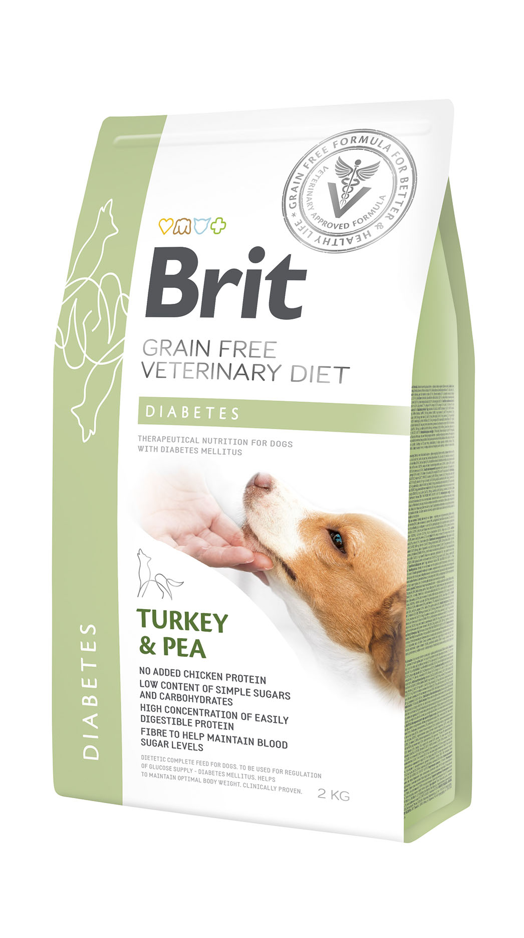 Brit Vet Dog Diabetes – Dinde & Pois, croquettes pour chiens