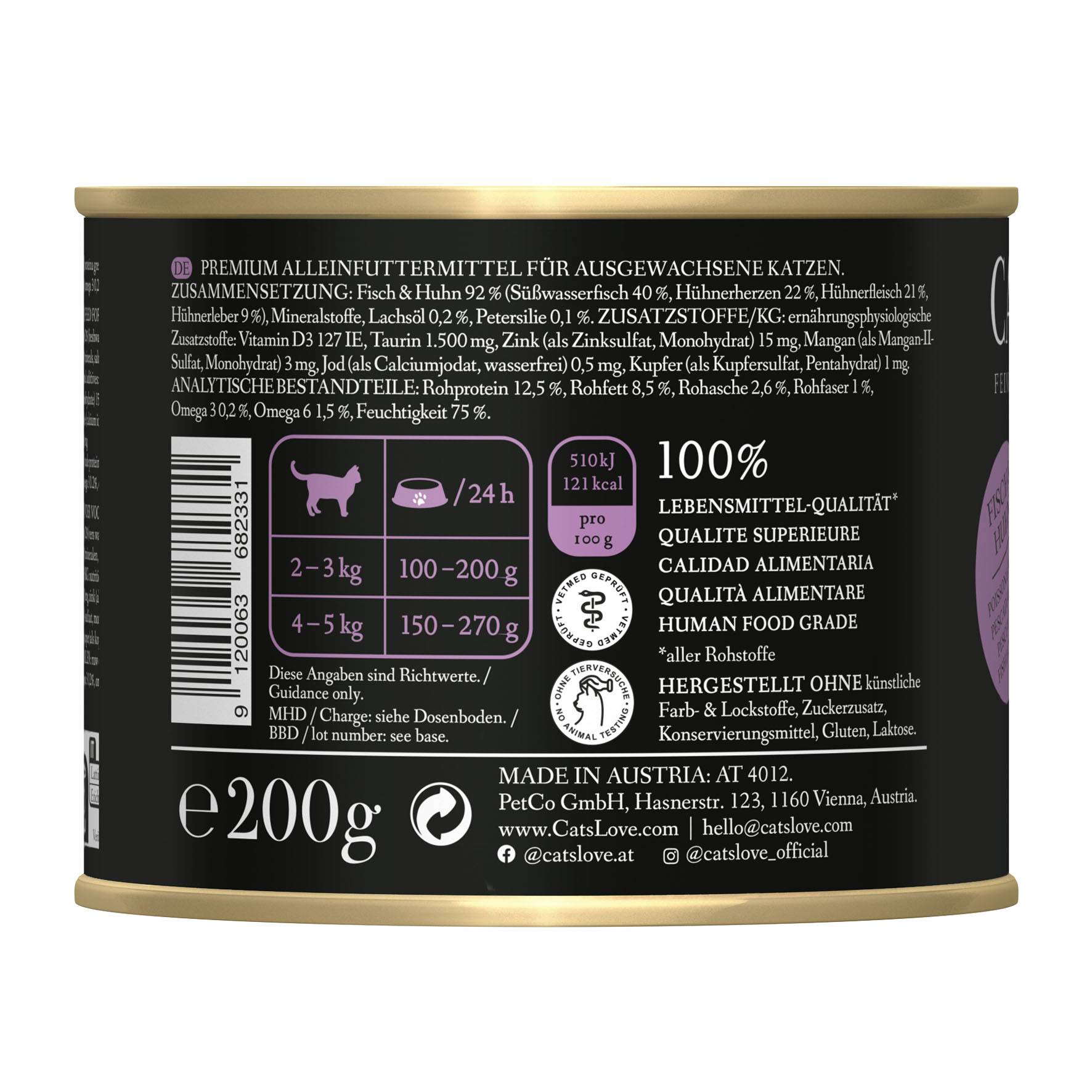 Cat‘s Love Adult Fisch & Huhn, 200g