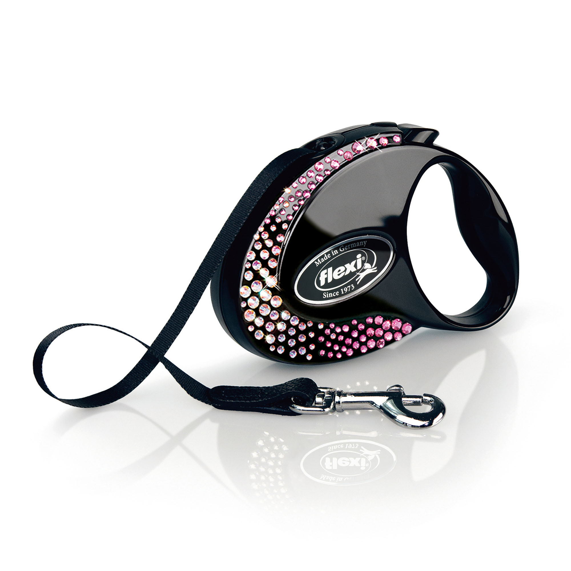 Flexi Glam Composition Gurt-Rollleine S, Onyx-Black, 3m