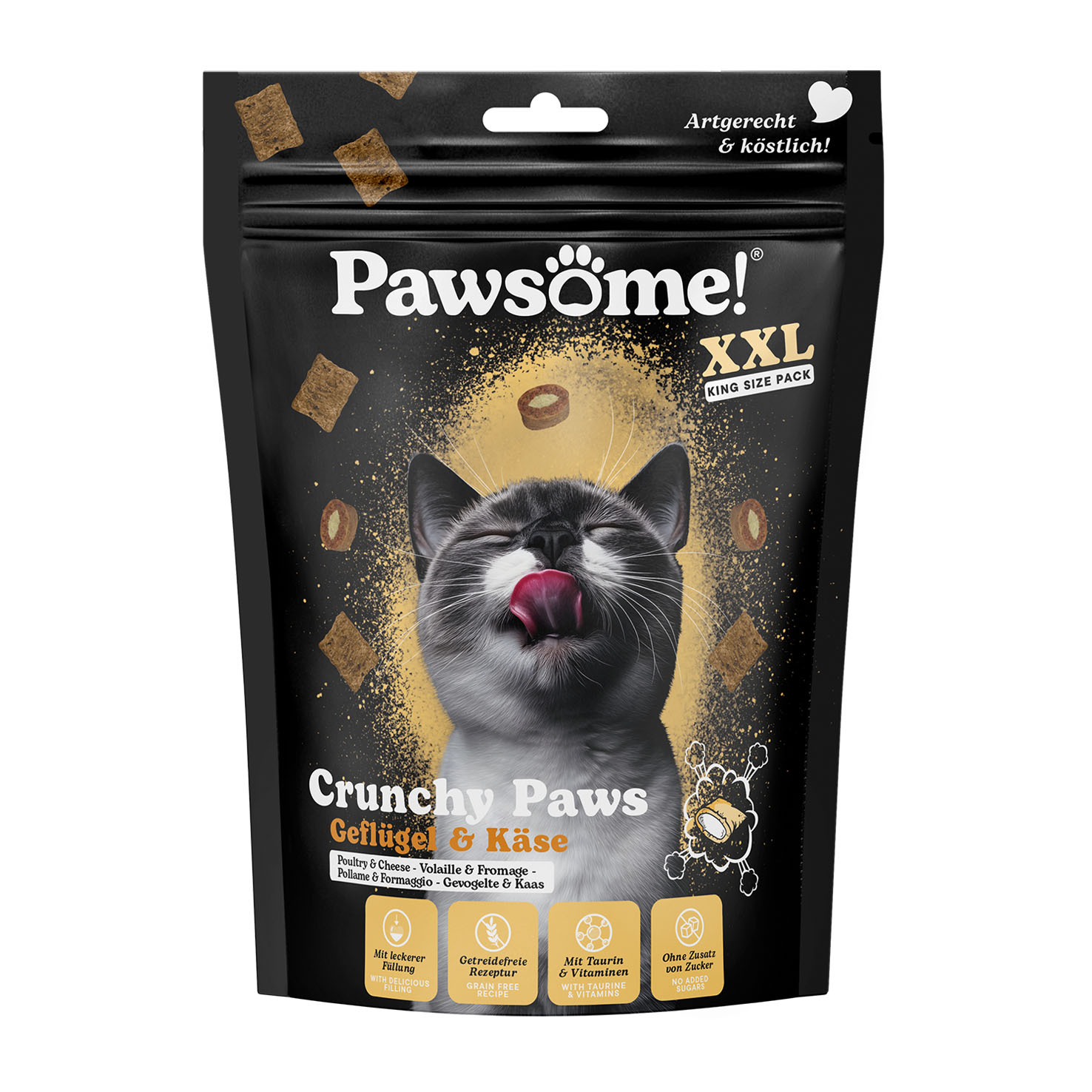 Pawsome Crunchy Paws Huhn & Käse 150g