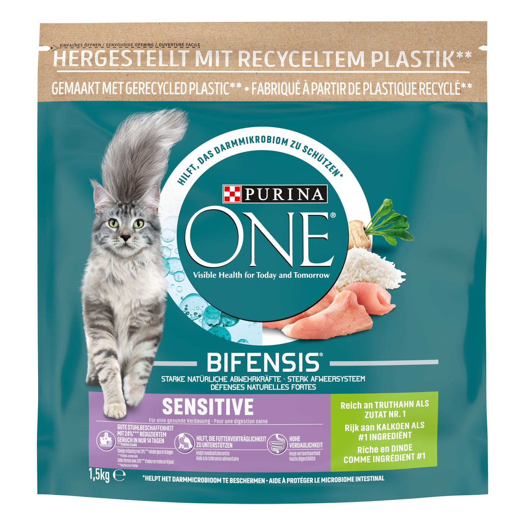 Purina ONE Sensitive Truthahn & Reis, 1.5kg