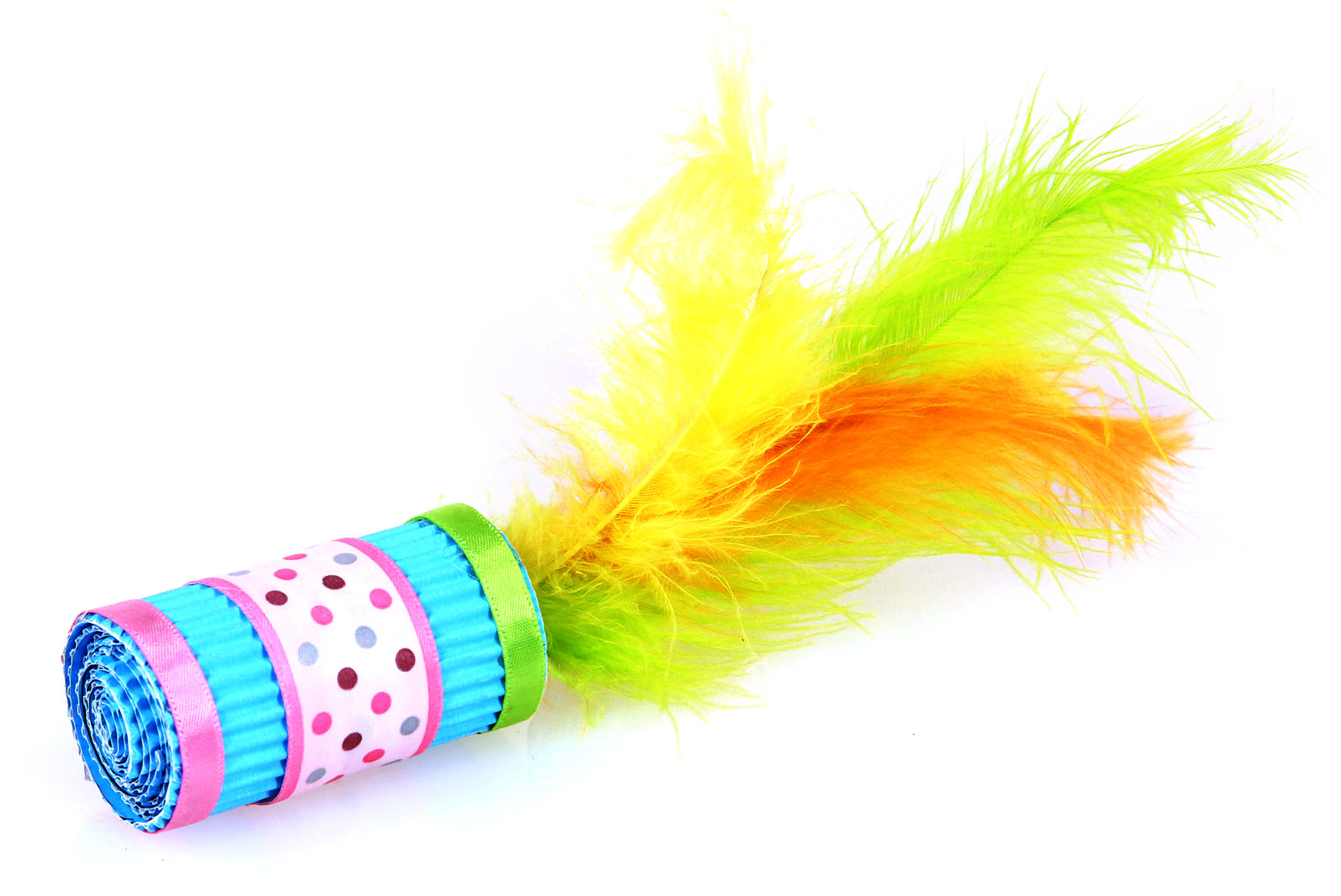 swisspet Cat-Rolli avec plumes, multicolore