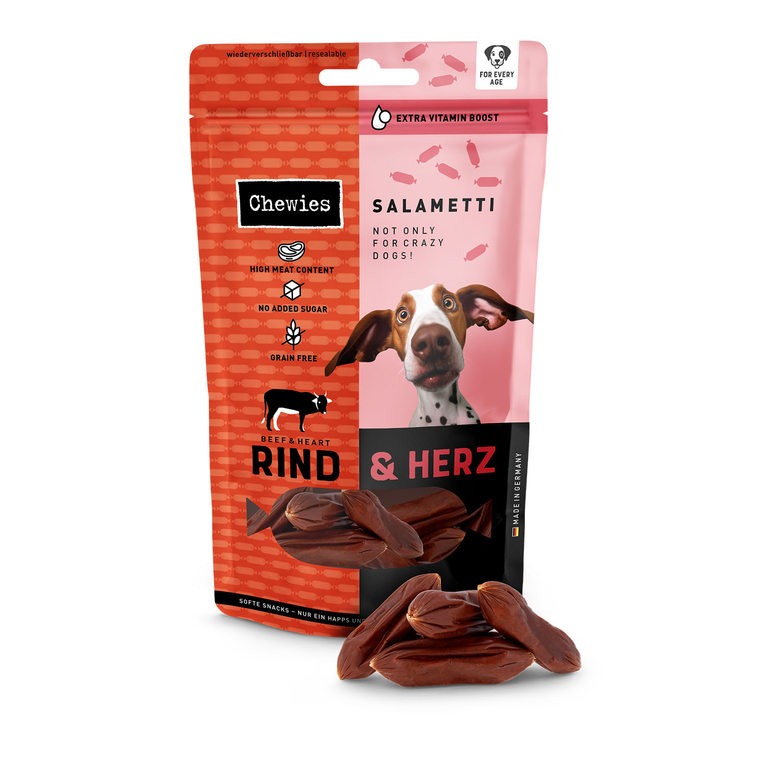Chewies Salametti Rind&Herz 60g