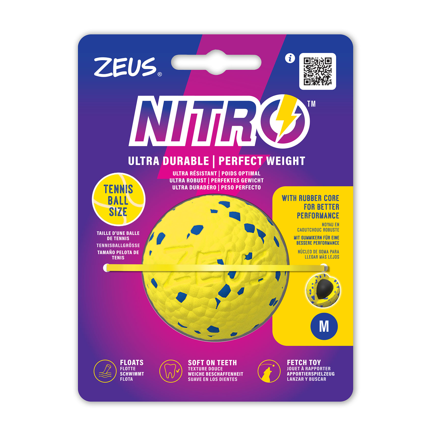 Zeus Nitro Ball, Gr. M, D=6.3cm, gelb