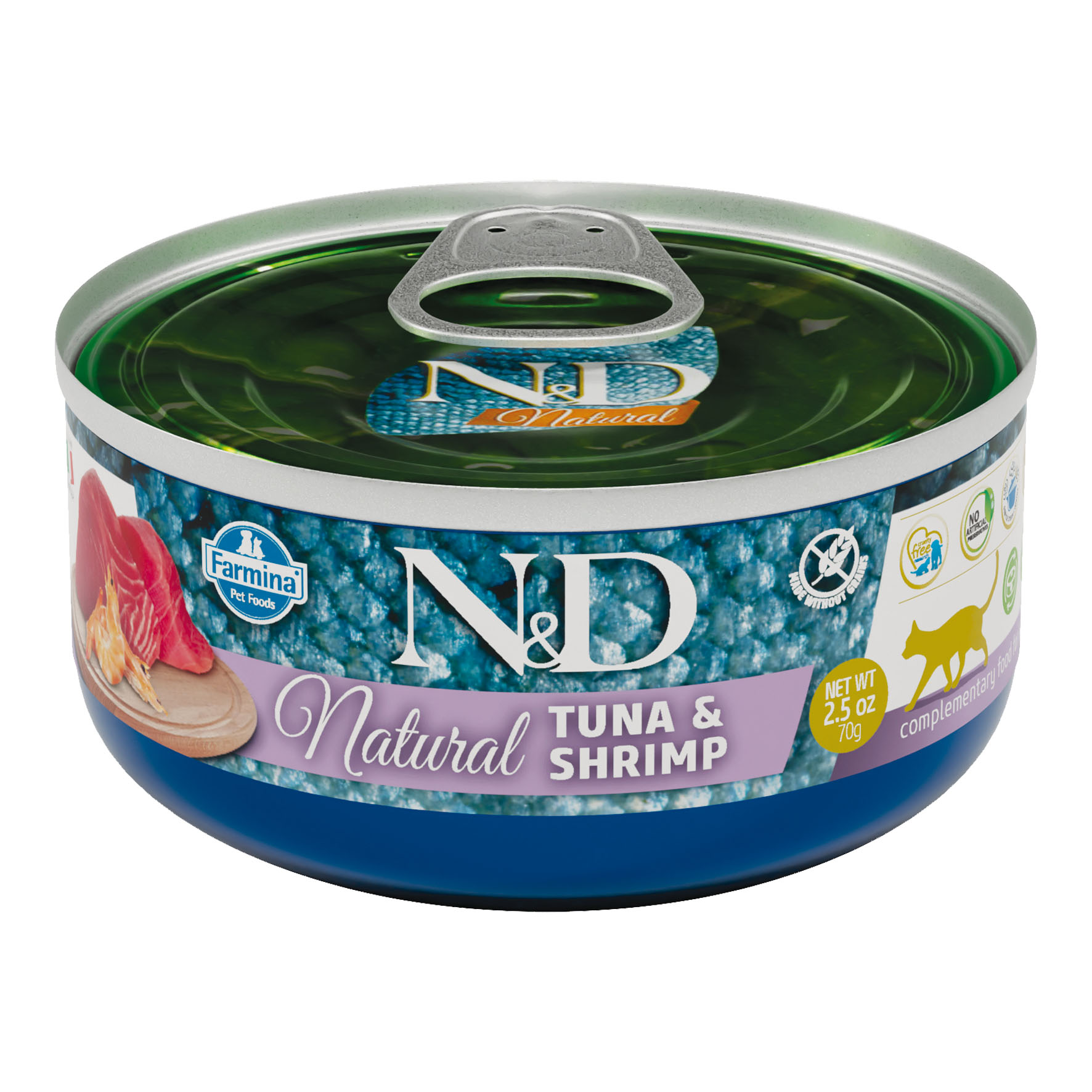 Farmina Cat N&D Natural Thon & Crevette Adulte Nourriture humide, 70g