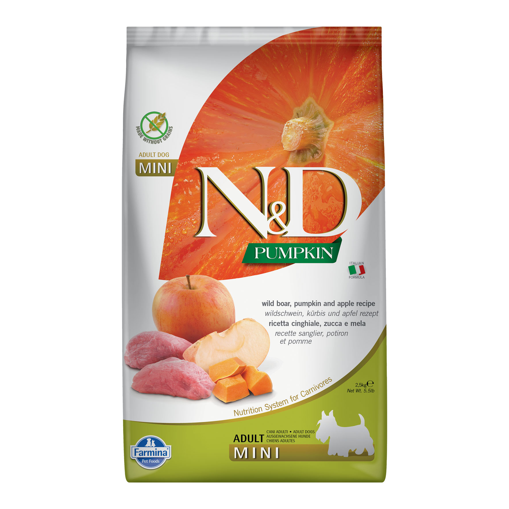 Foodwaste-Pumpkin Adult Mini Wildschwein, Kürbis & Apfel, 2.5kg