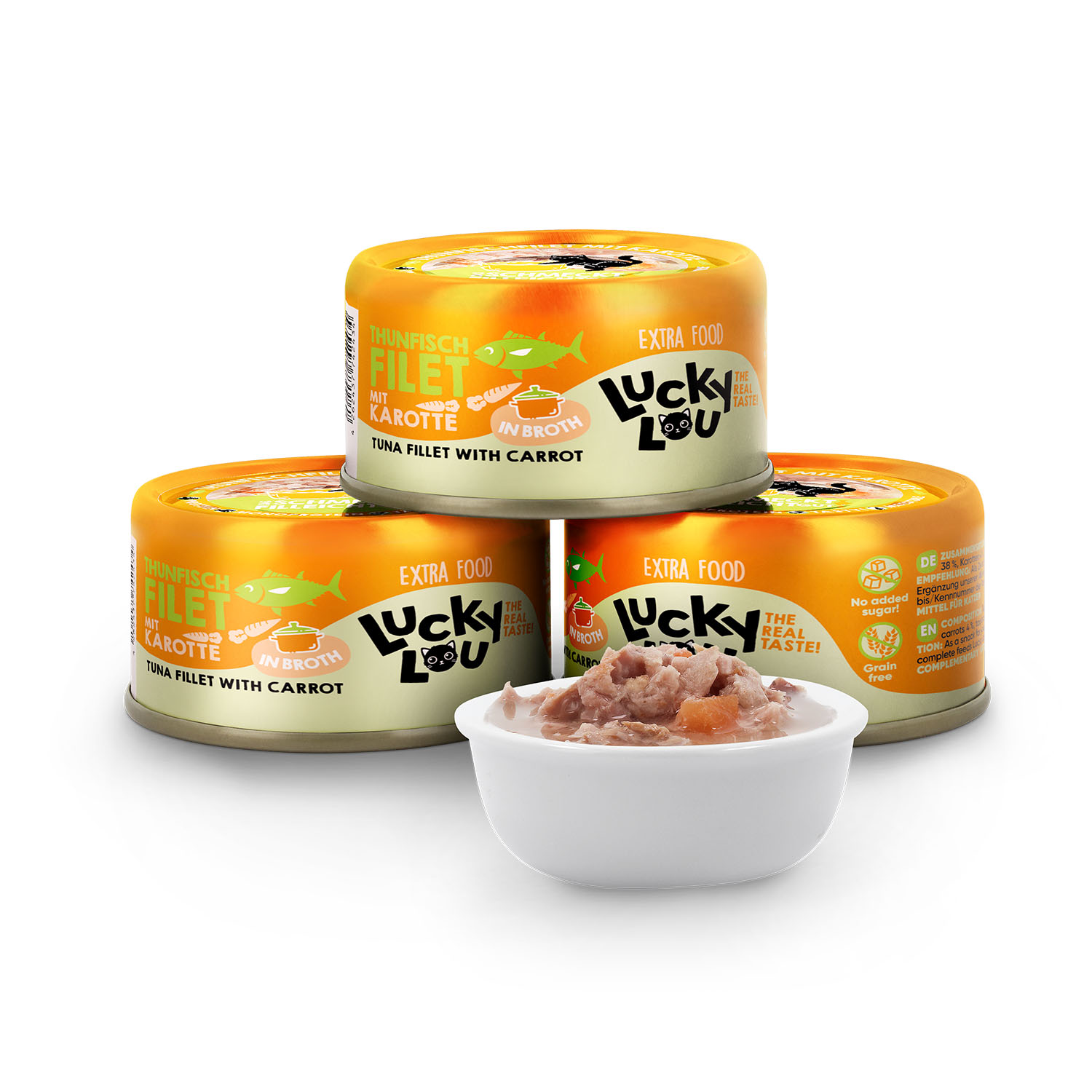 Lucky Lou Thunfisch&Karotte in Brühe, 70g