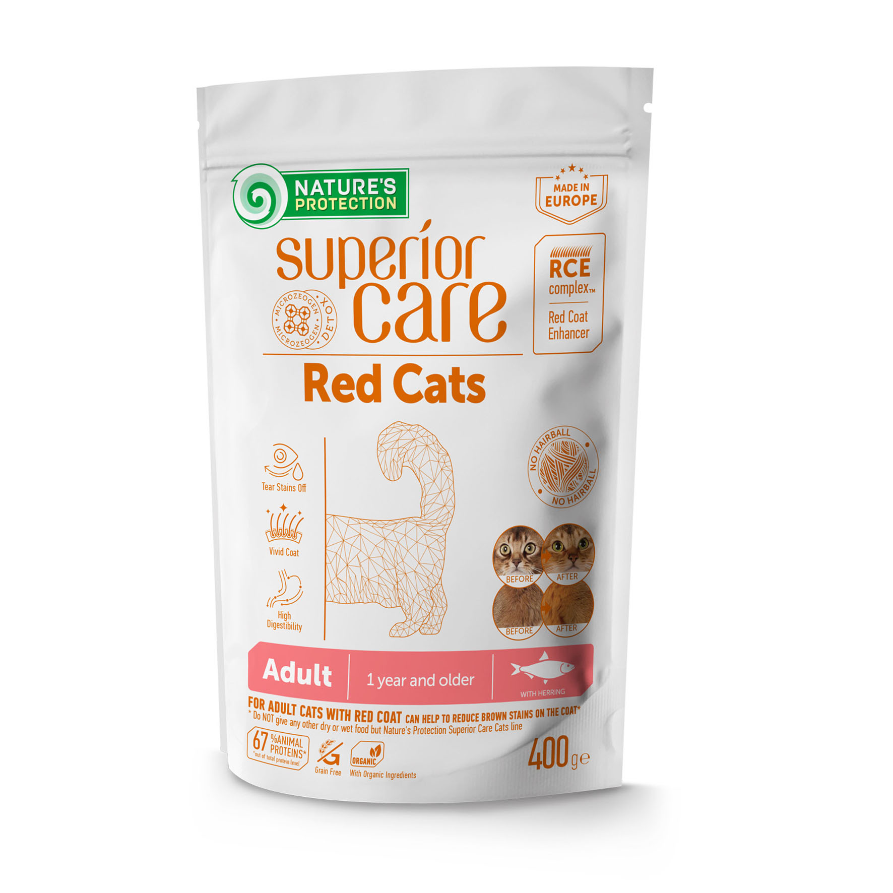 Superior Care Red Cats Grain Free Adult Herring 400g