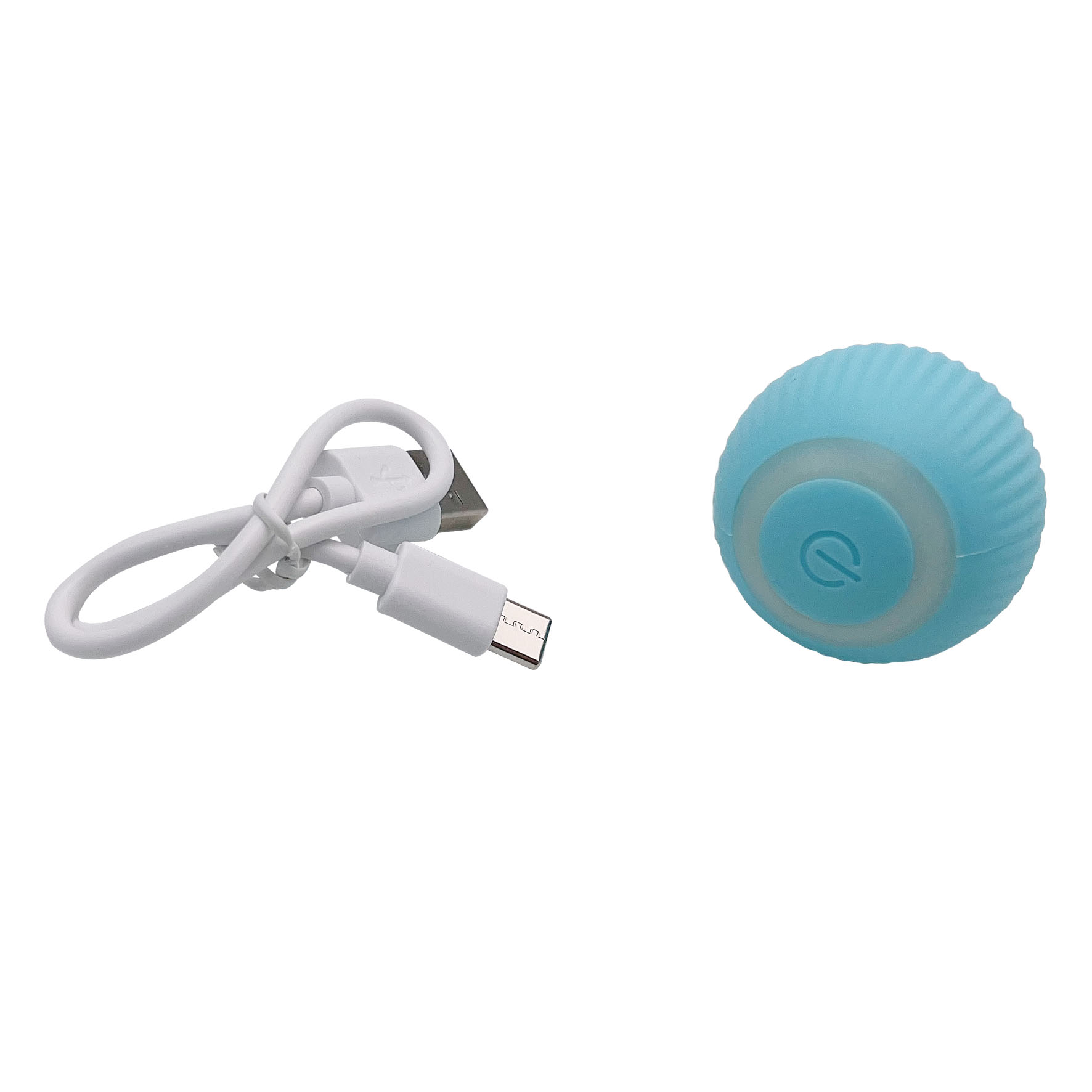 Balle à rotation pour chats, bleu claire