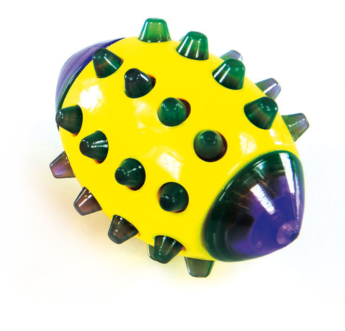 swisspet Pallone da rugby luminoso Light-Rocker, giallo-viola, 14.5x8.5cm