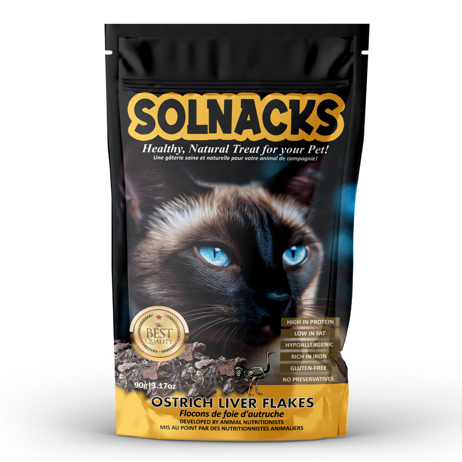 Solnacks Cat - Flocons de foie d'autruche, 90 g