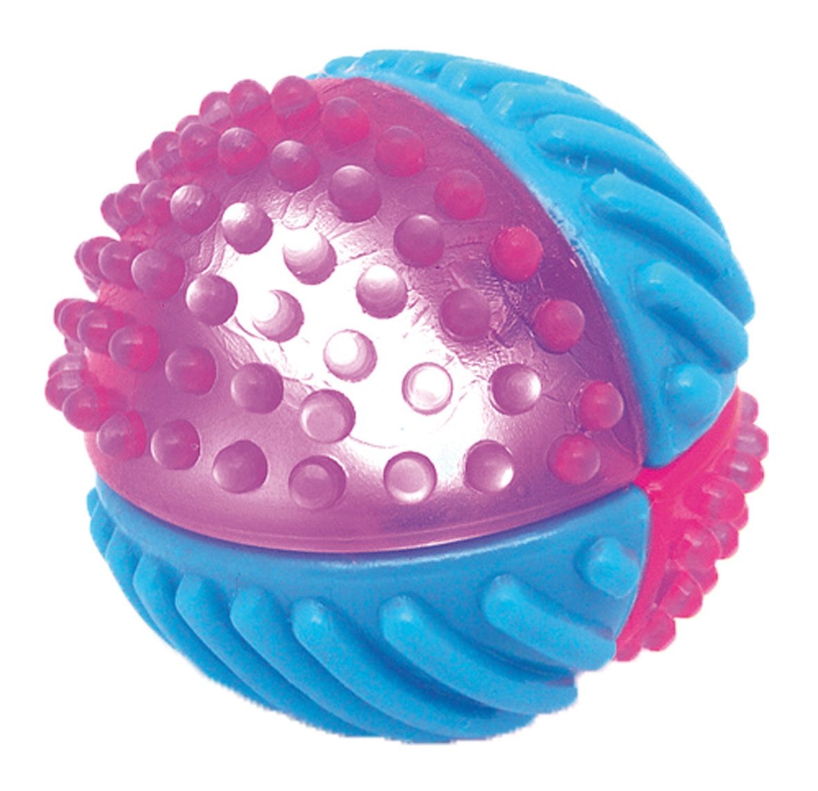 swisspet Hundespielzeug Flash-Nightball, pink/blau, 25cm