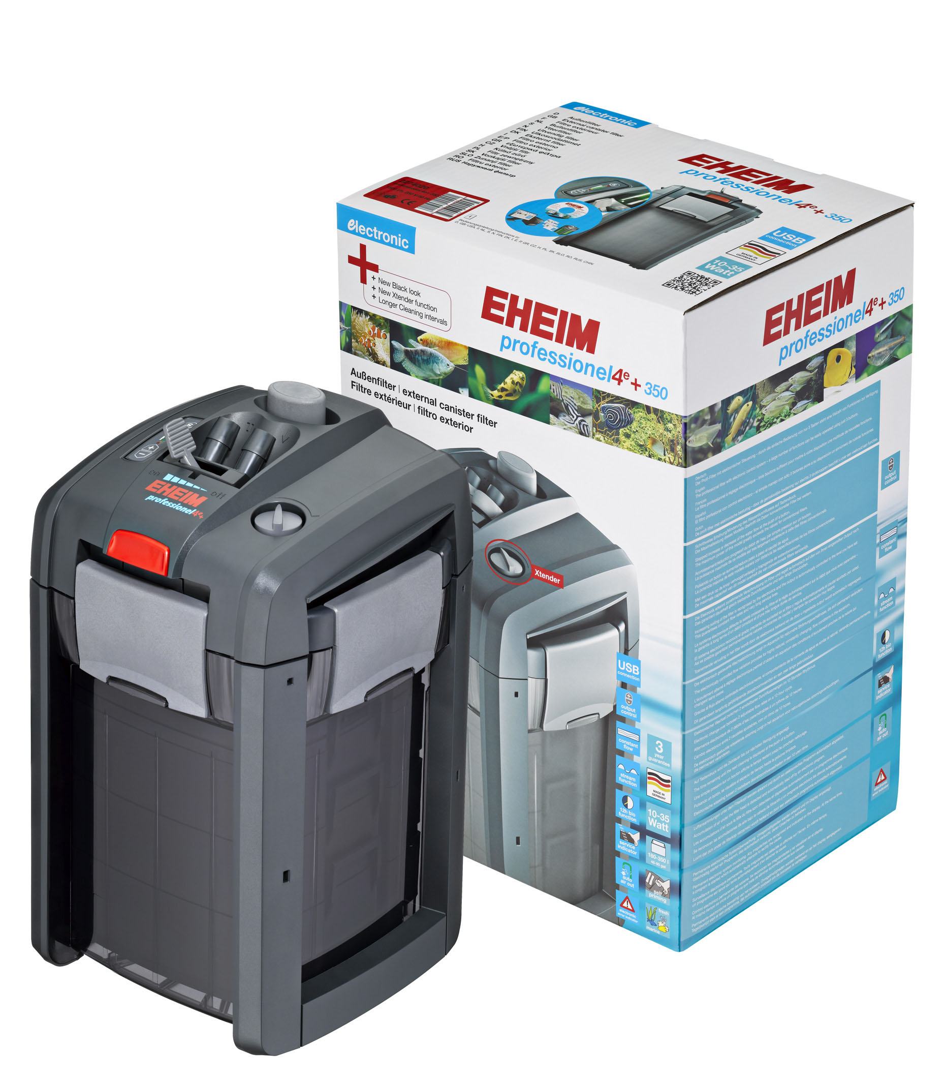 Eheim Aussenfilter professionnel 4+ 600, 1250l/h, 16W, 23.8x24.4x45.3cm