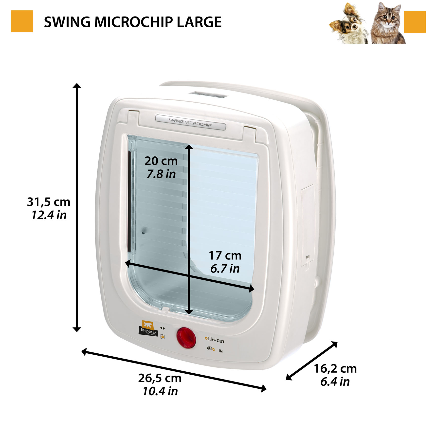 Ferplast Katzentüre Swing Large Microchips Ferplast Katzentüre Swing Large Microchips