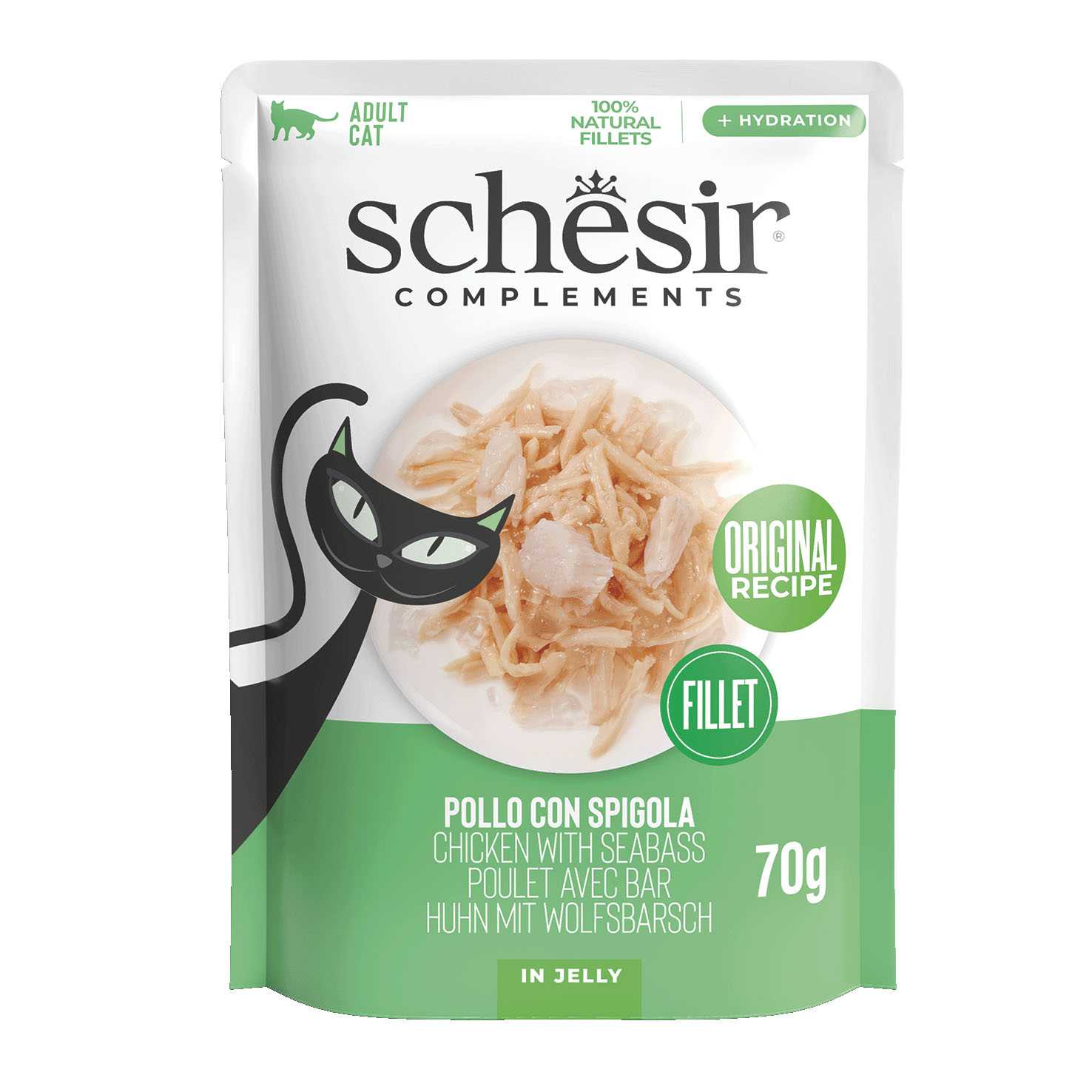 SCHESIR Gelee Huhn&Wolfsbarsch 70g