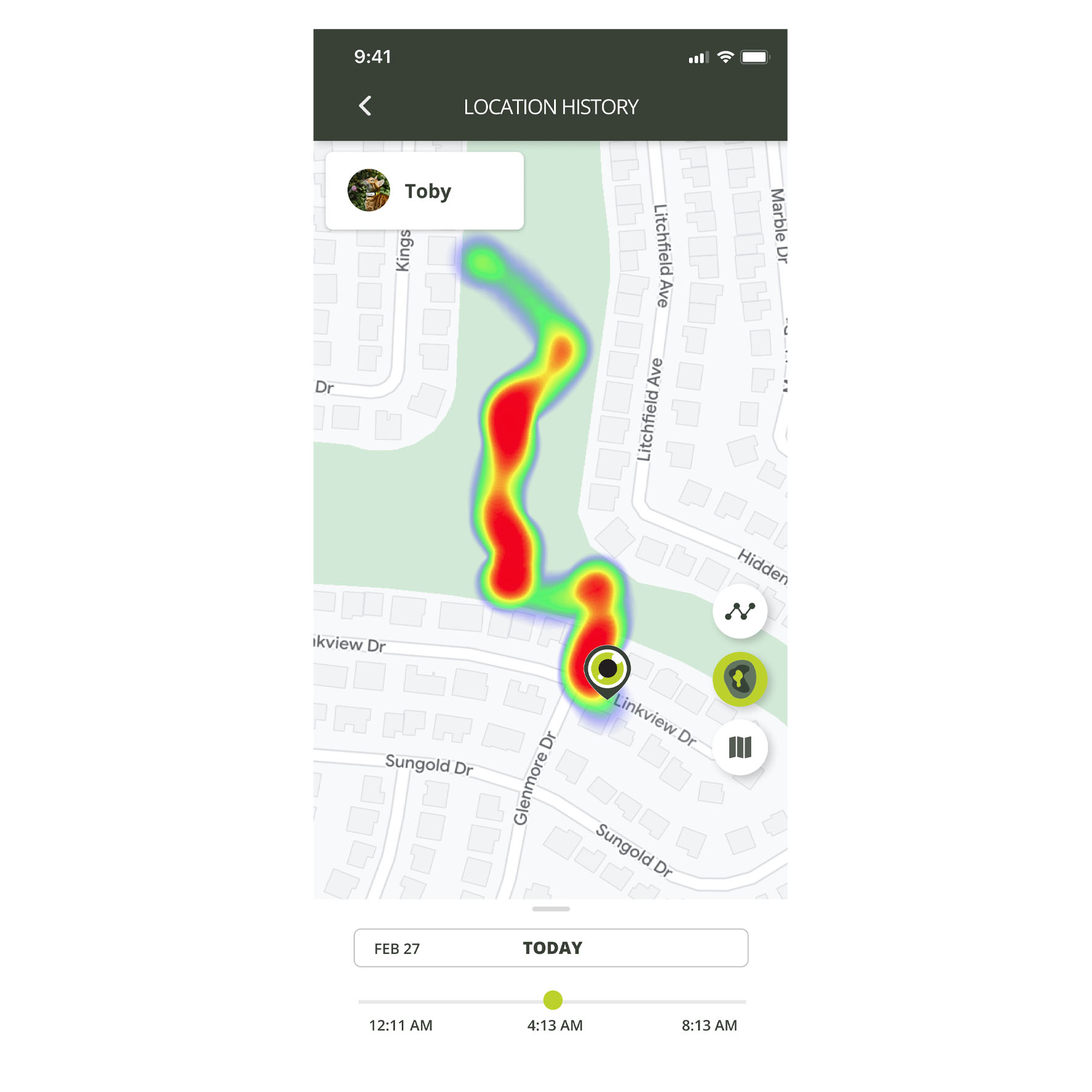 Kippy Cat V2 – Traceur GPS pour chats, vert