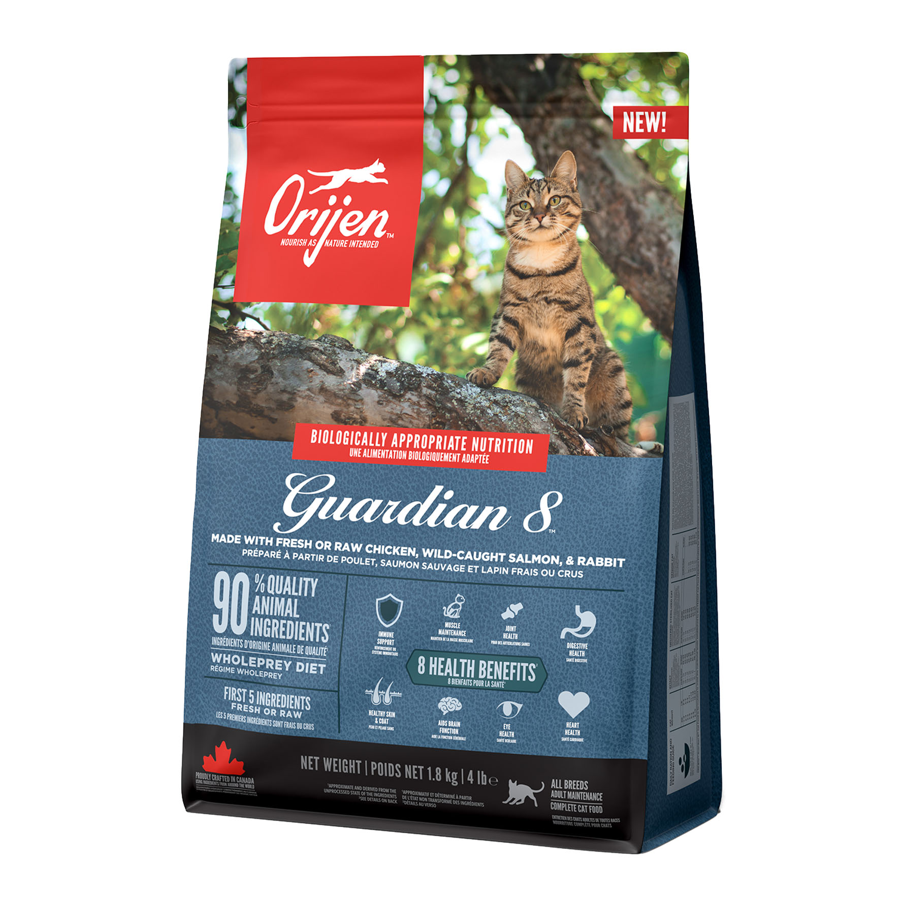 Orijen Cat Guardian 8, jedes Alter, Geflügel & Fisch, 1.8kg