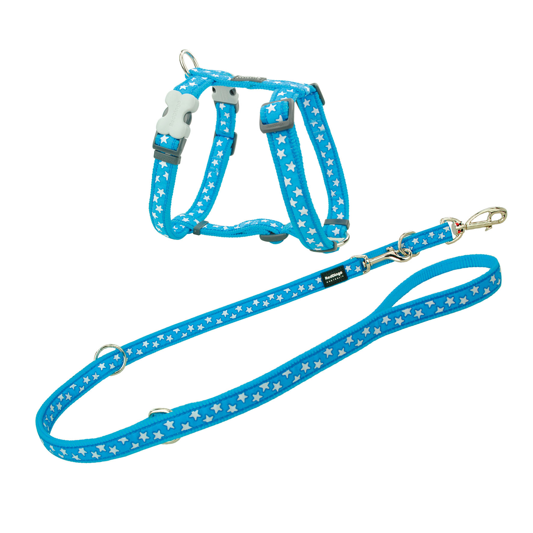 RedDingo Geschirr White Stars on Turquois