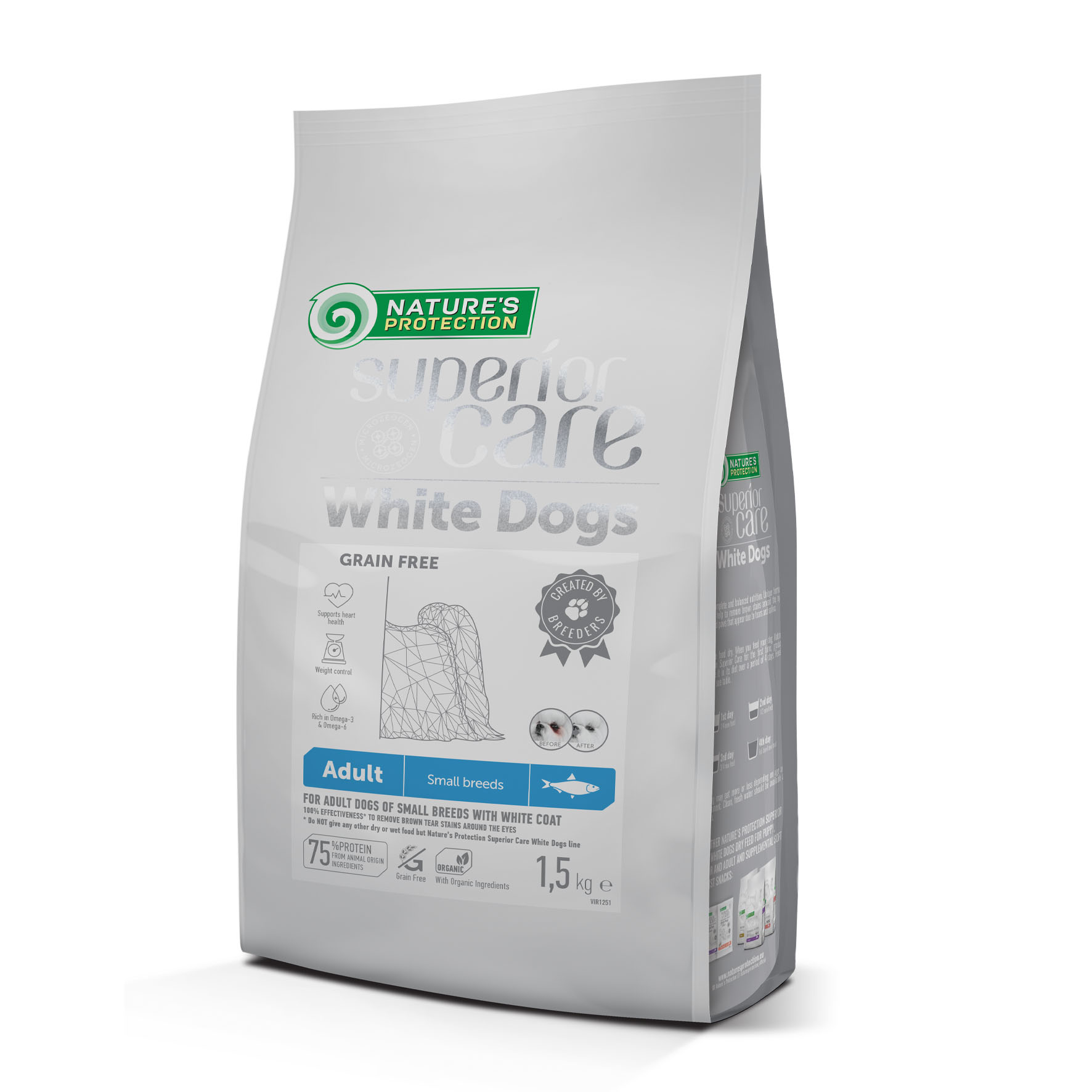 Superior Care White Dogs, Small & Mini, Hareng 1,5 kg