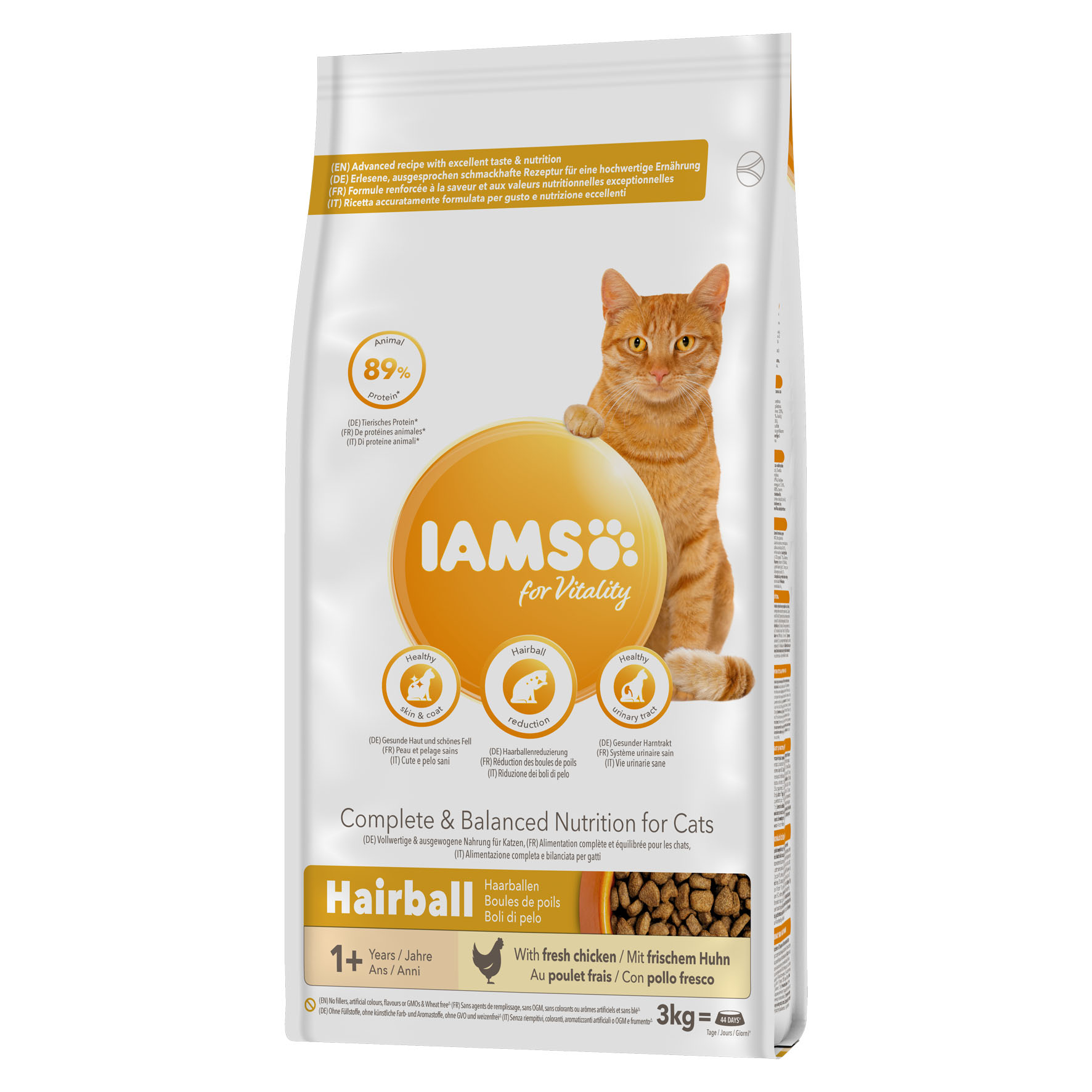IAMS for Vitality Adult Hairball, 3kg
