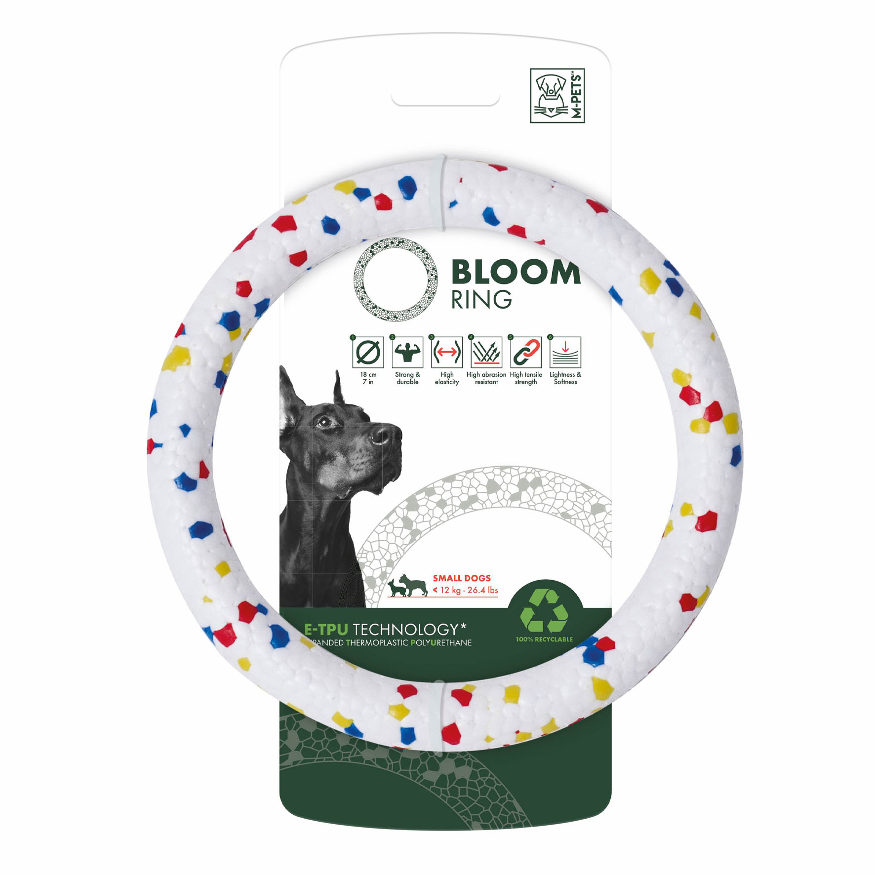 M-Pets Hundespielzeug Bloom Ring, D=18cm, Dicke 1.8cm