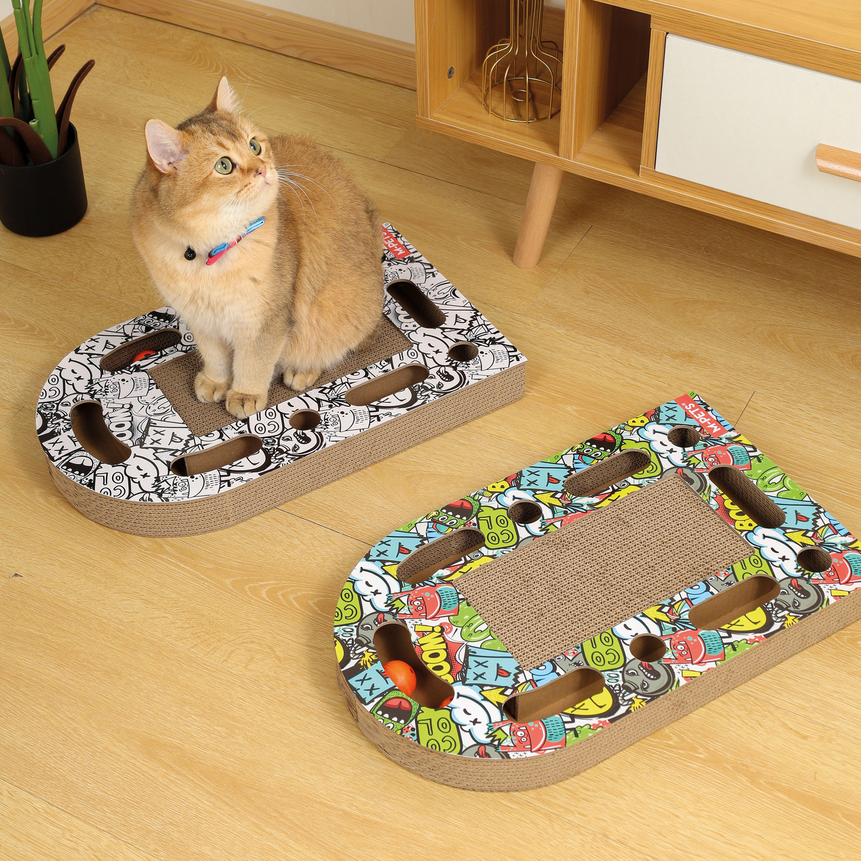 M-Pets Kratzbogen, multicolor, 50x30x6cm 