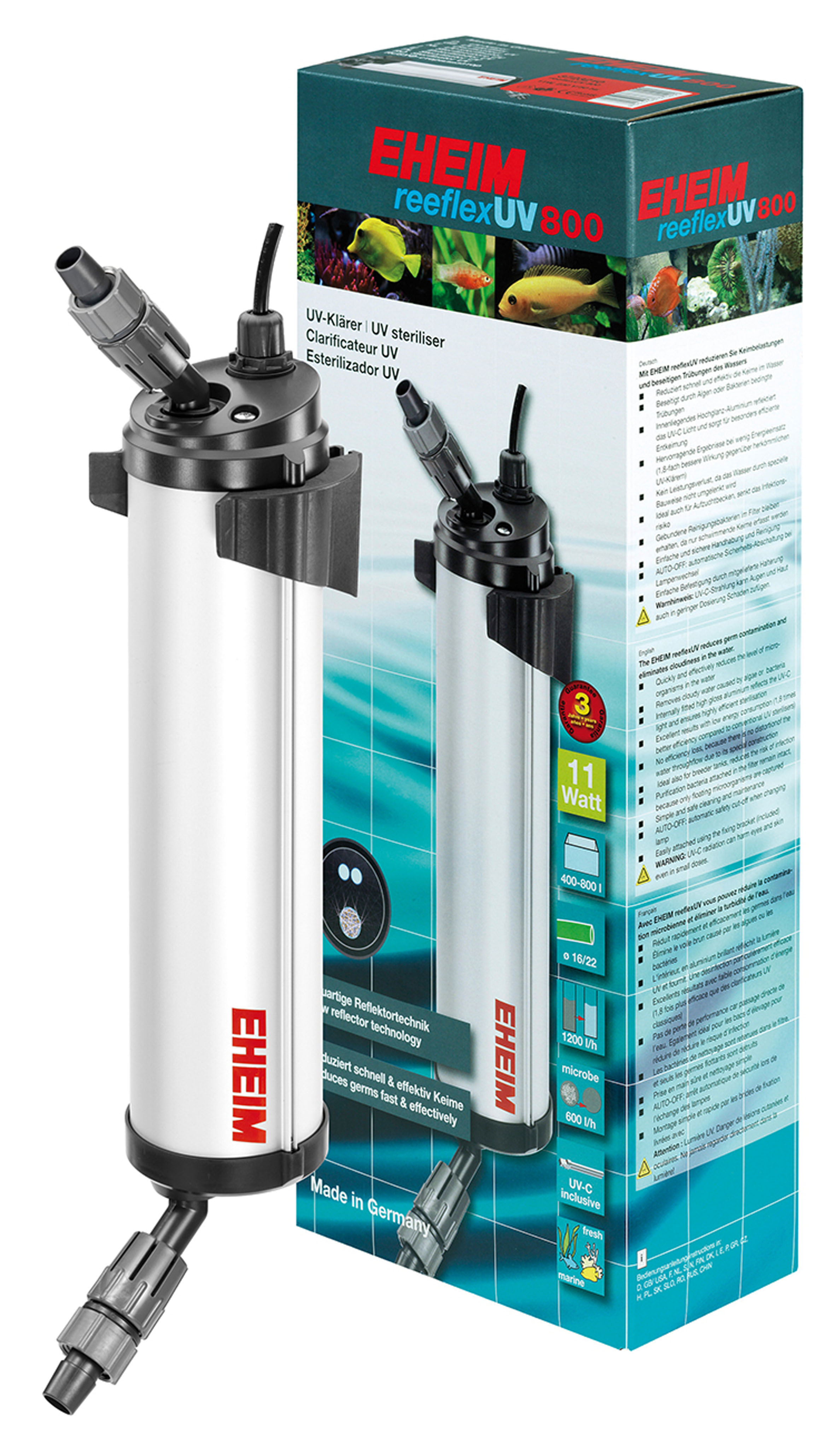 EHEIM Klärer reeflexUV 800, 106x149x523mm;  ø 16/22mm